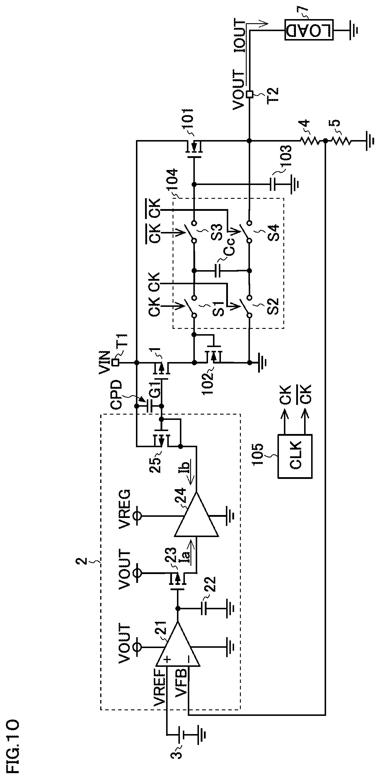 Patent US12316206 Figure 9 – Linear power supply circuit and source follower circuit