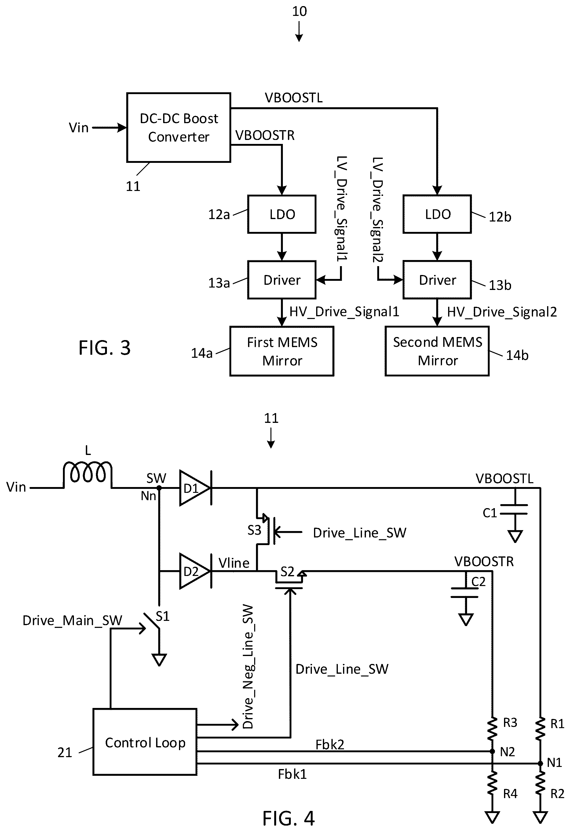 Patent US12316207 Figure 2 – Dual output DC-DC boost converter with reduced output leakage