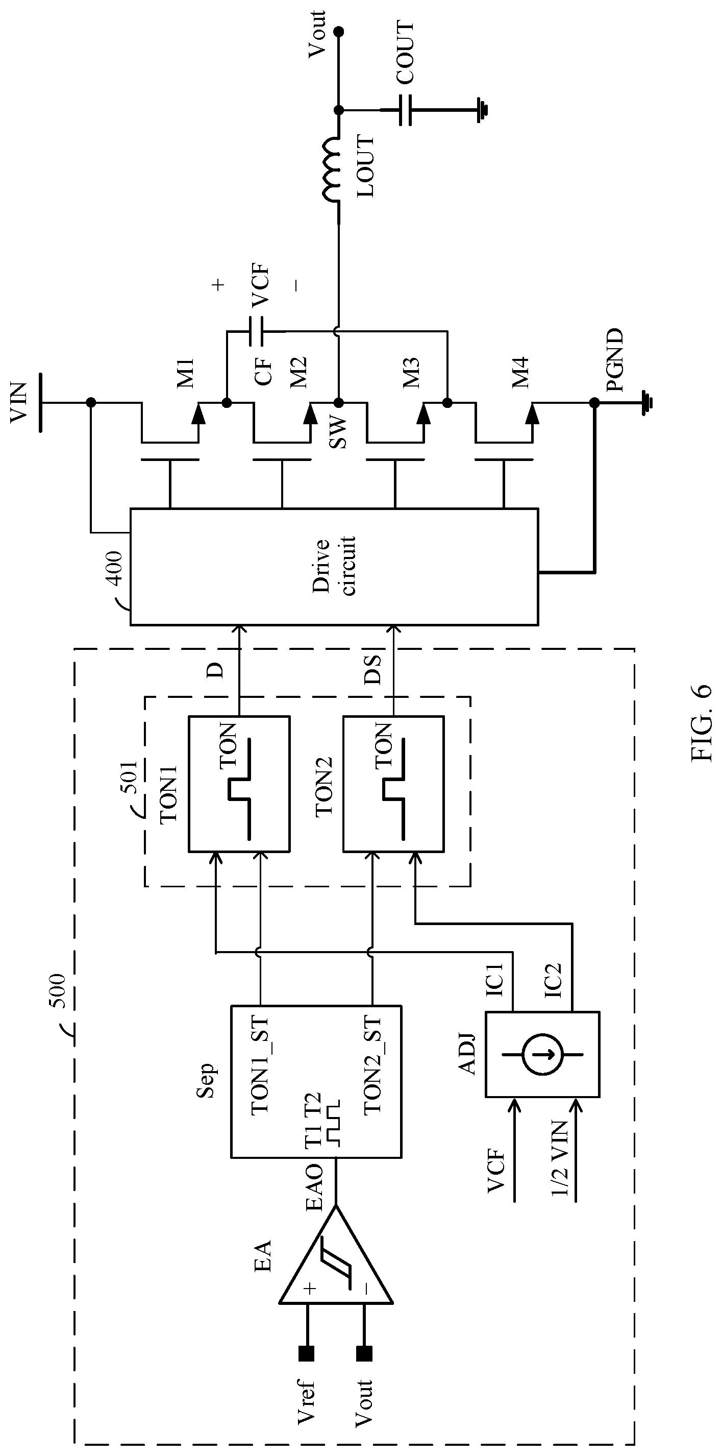 Patent US12316208 Figure 4 – Three-level direct current converter, power supply system, and chip