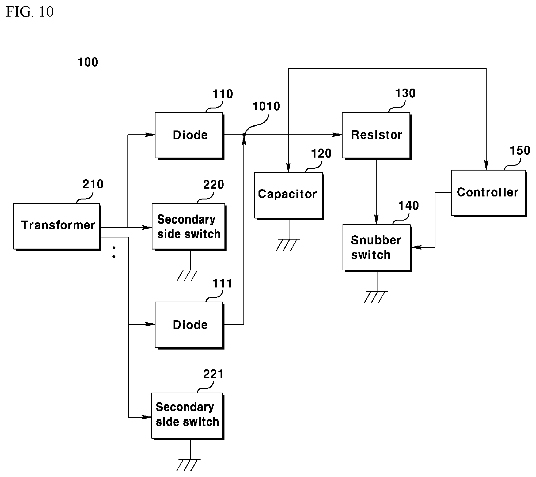 Patent US12316213 Figure 7 – Snubber circuit