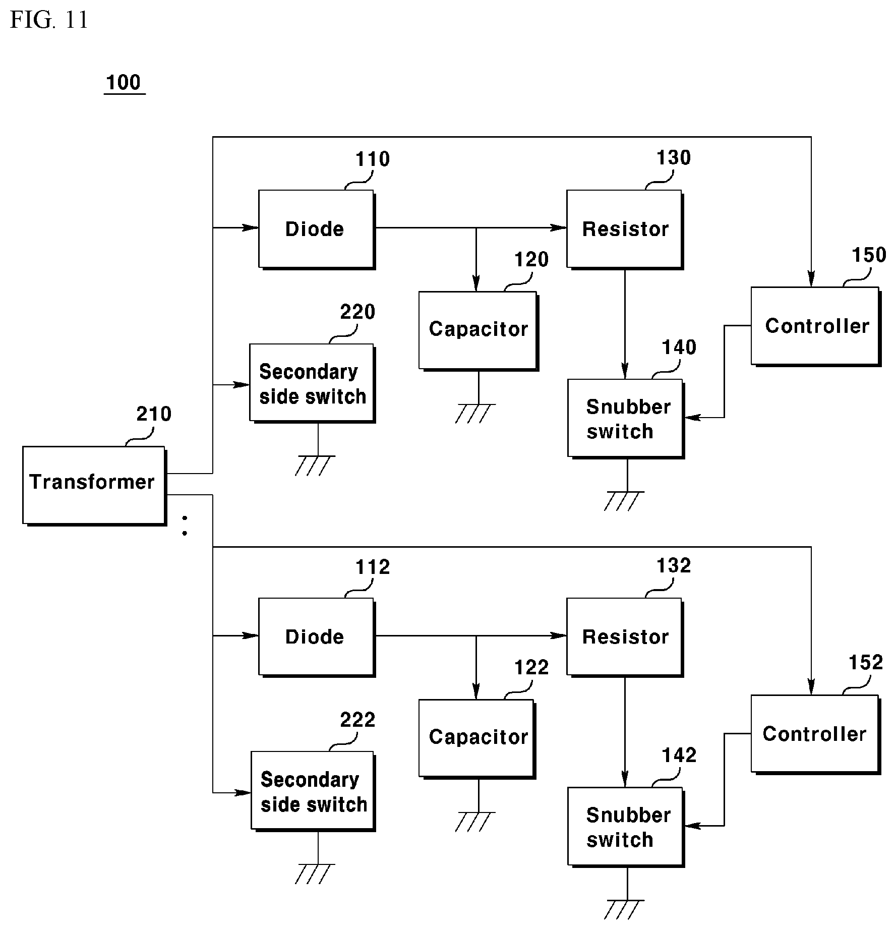 Patent US12316213 Figure 8 – Snubber circuit