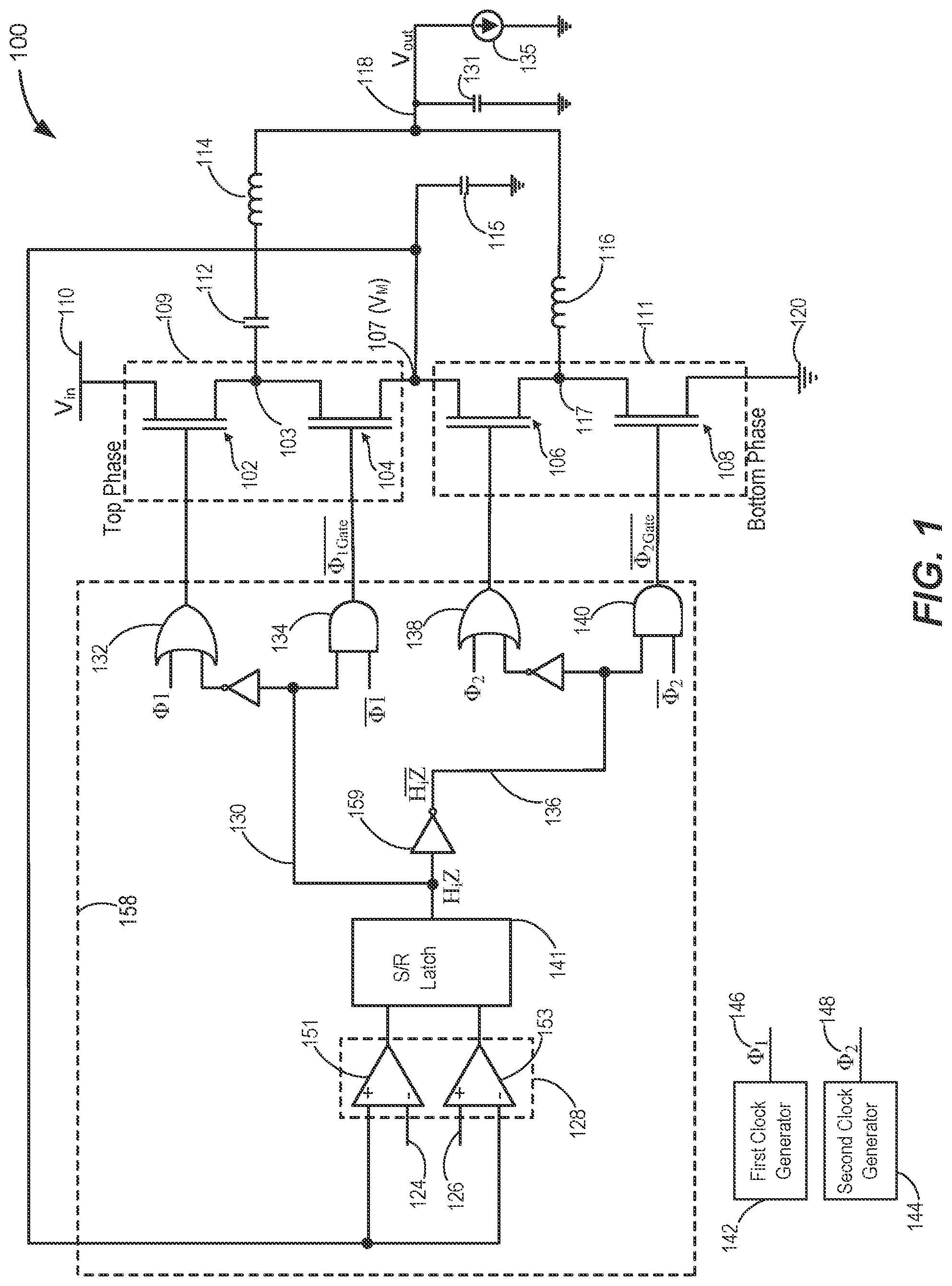 Patent US12316223 Figure 1 – Phase multiplexed series stacked DC-DC converter