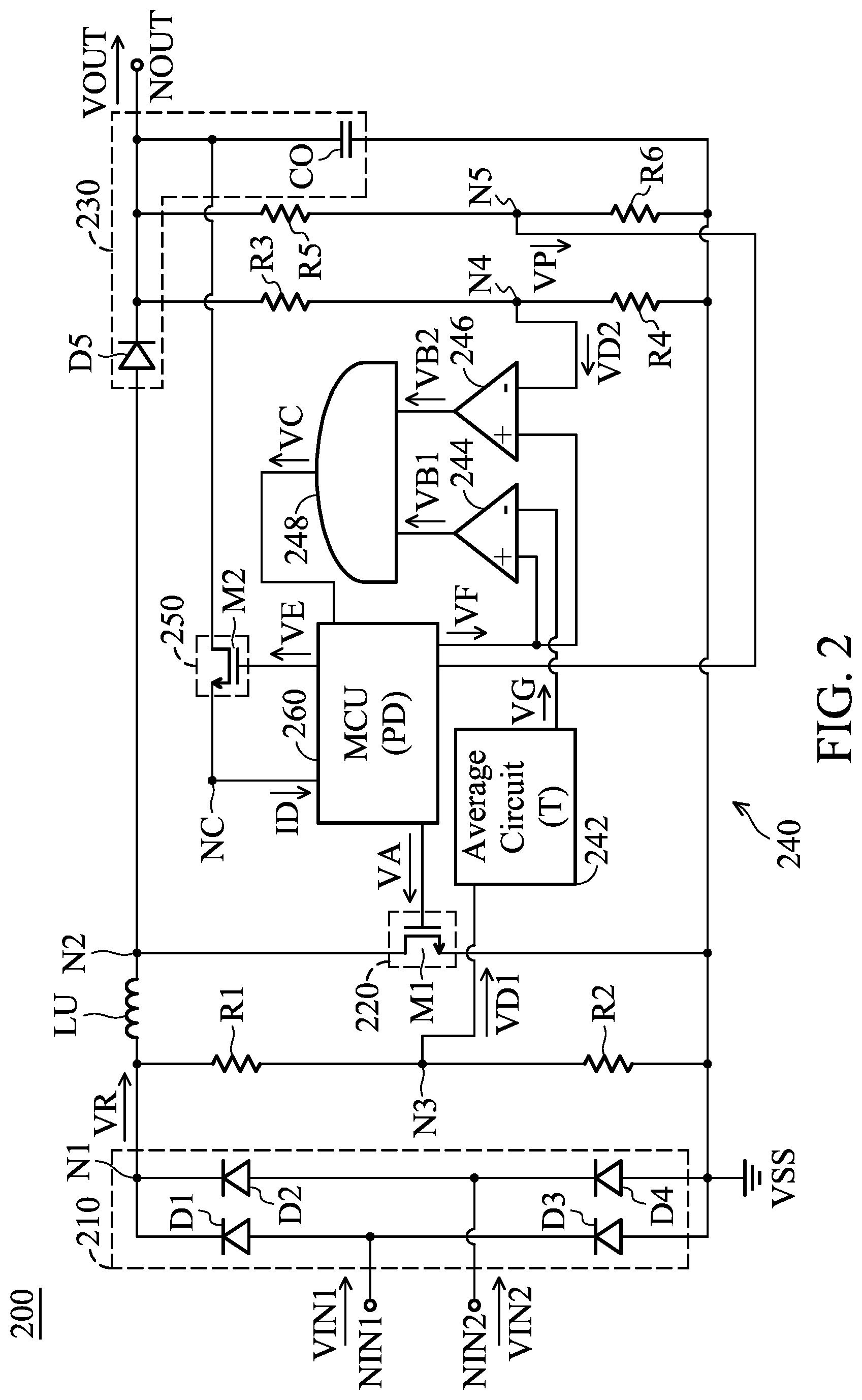 Patent US12316224 Figure 2 – Boost converter with fast discharge function