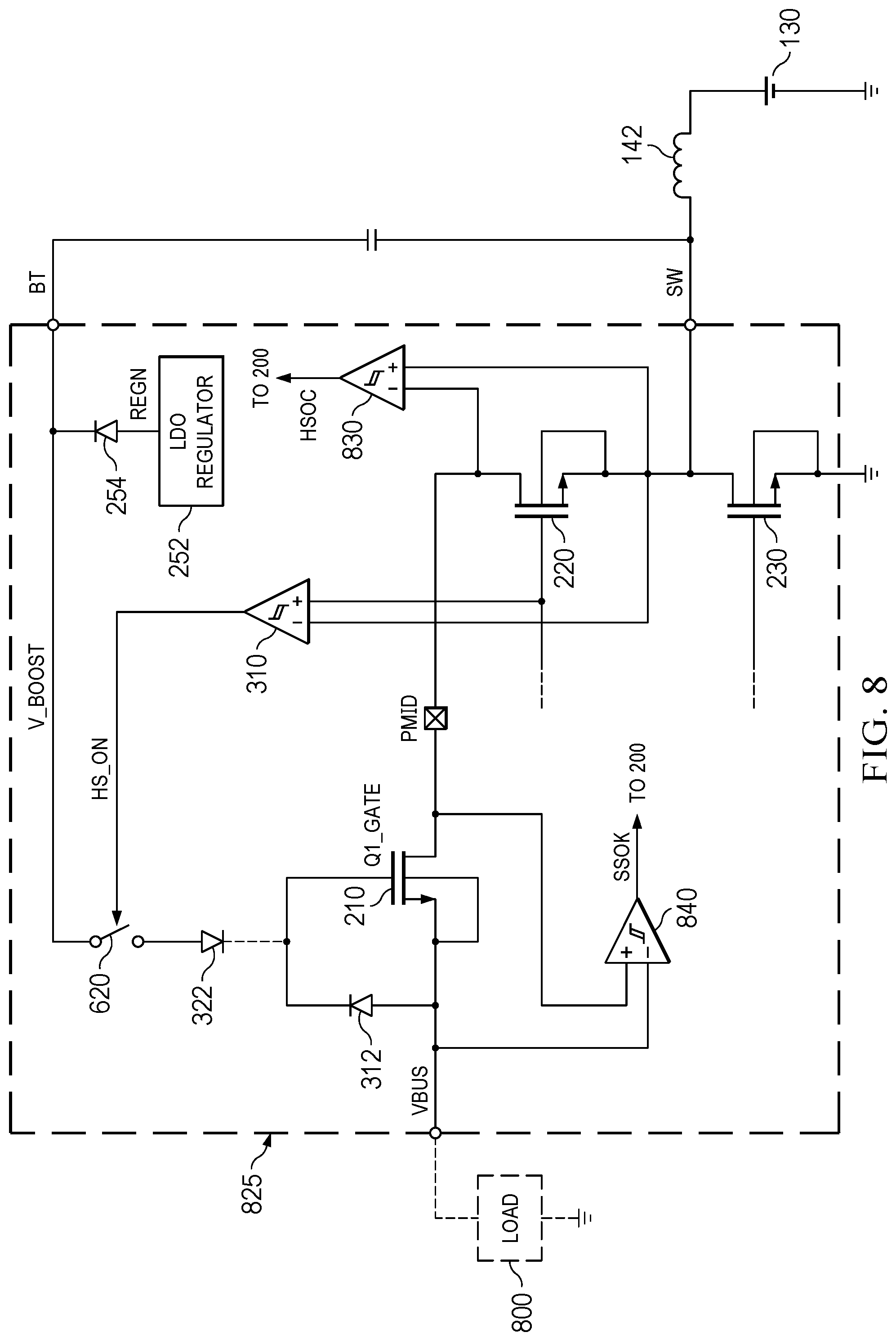 Patent US12316225 Figure 9 – Blocking and startup transistor control in voltage converters