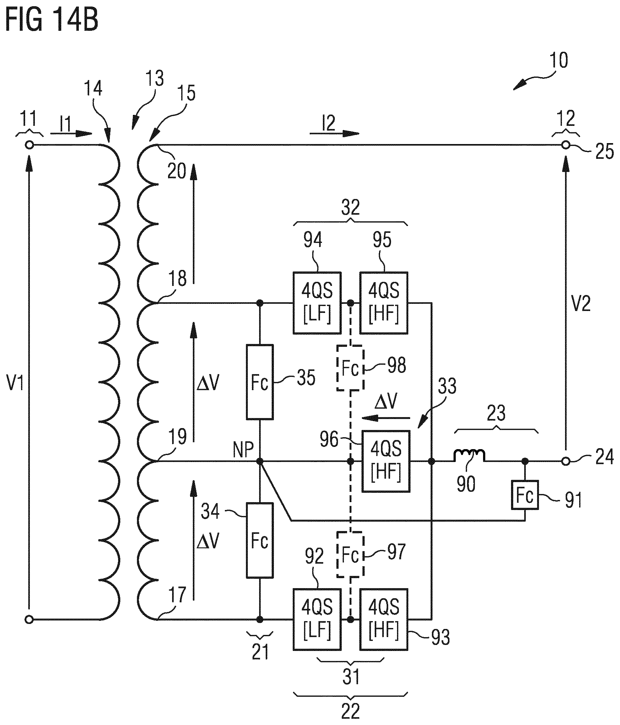 Patent US12316235 Figure 15 – Transformer arrangement and method for voltage conversion including a transformer and a converter coupling