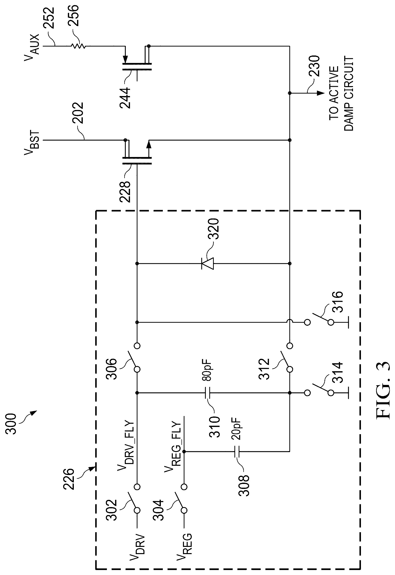 Patent US12316241 Figure 3 – Synchronous bootstrap half bridge rectifier