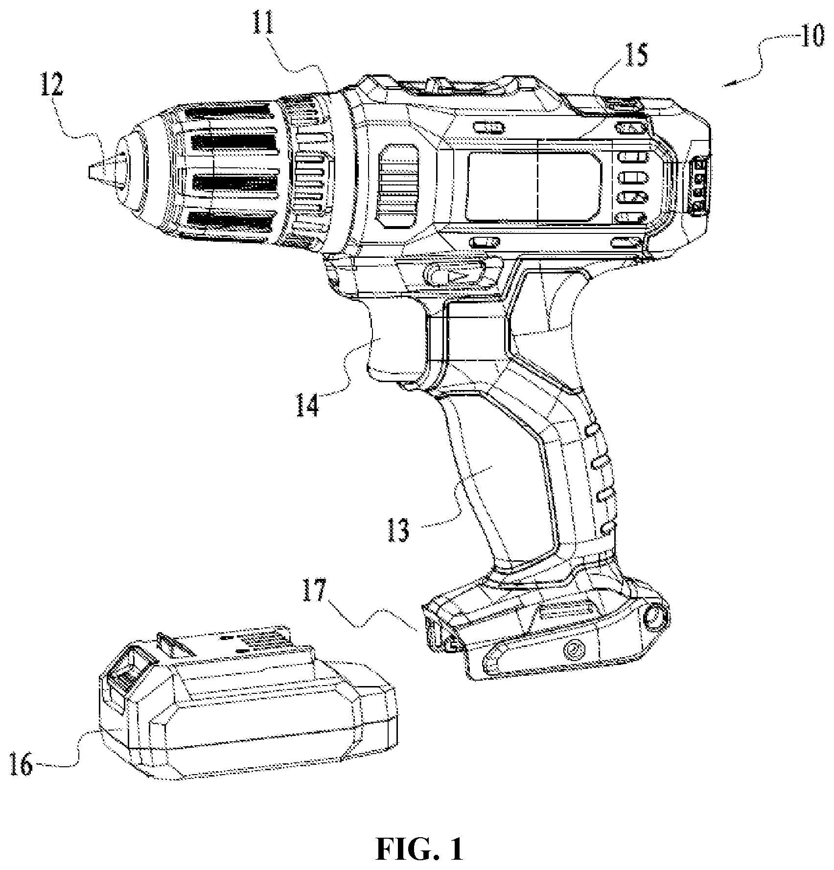 Patent US12316250 Figure 1 – Power tool