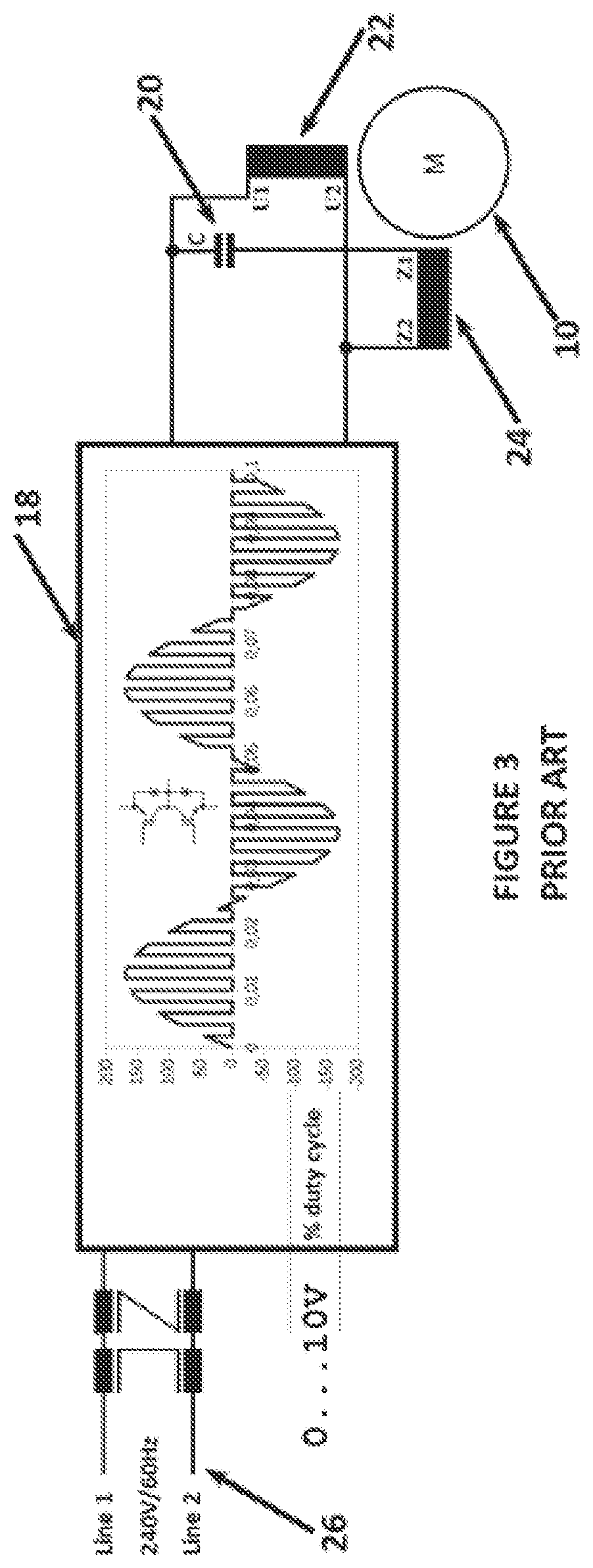Patent US12316251 Figure 3 – Variable-speed drive for single-phase asynchronous motors