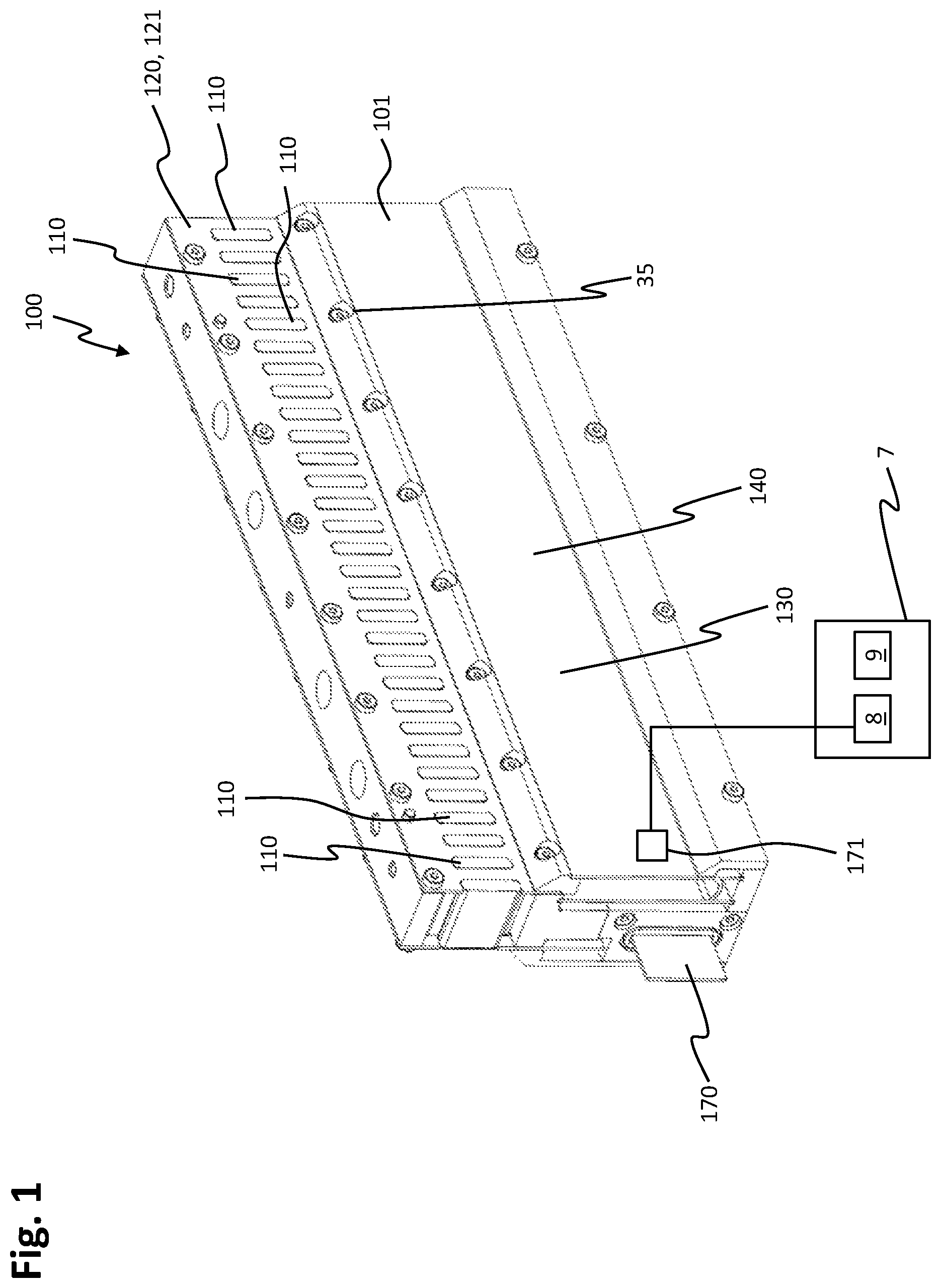 Patent US12316254 Figure 1 – Stator module for a linear transport system