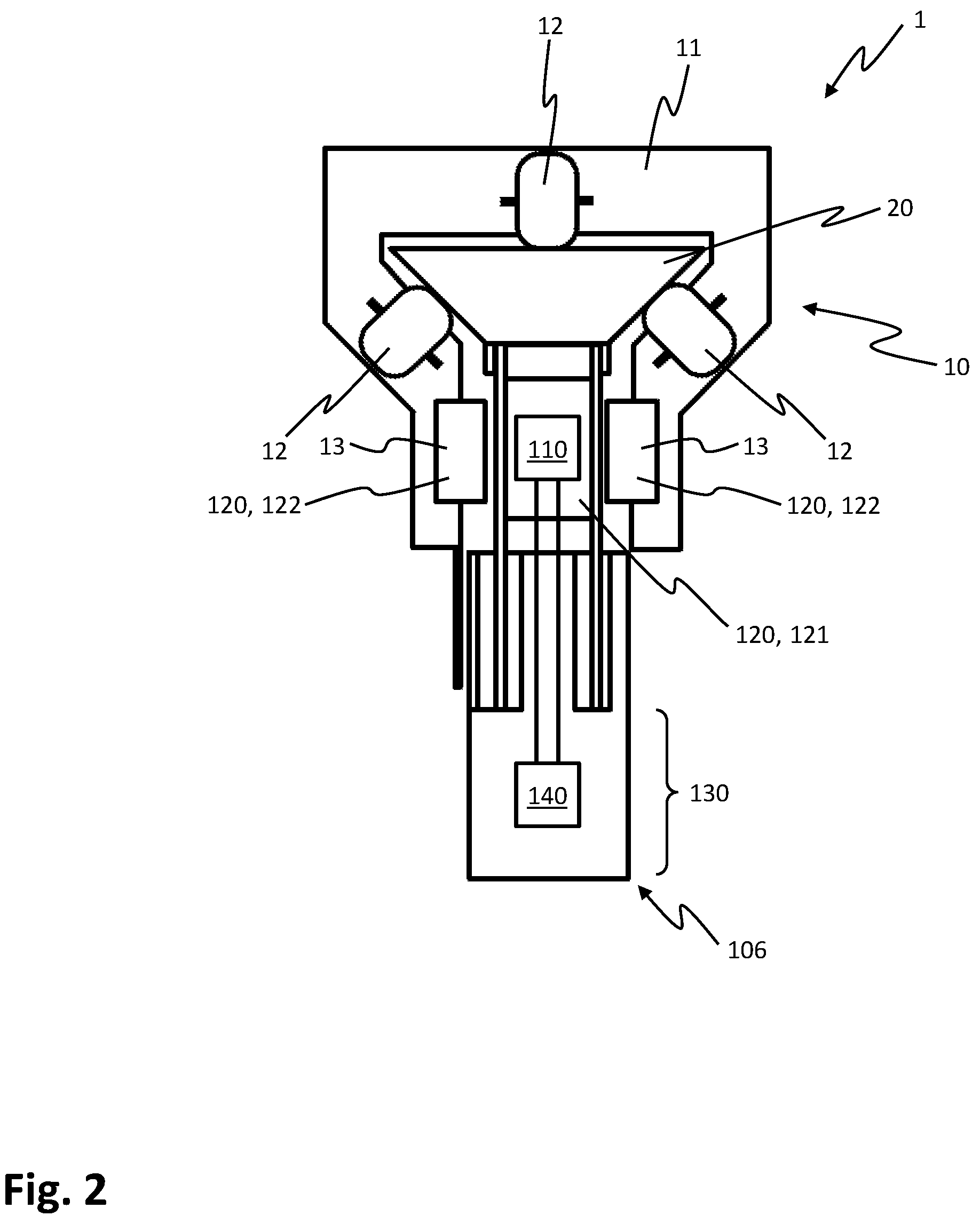 Patent US12316254 Figure 2 – Stator module for a linear transport system