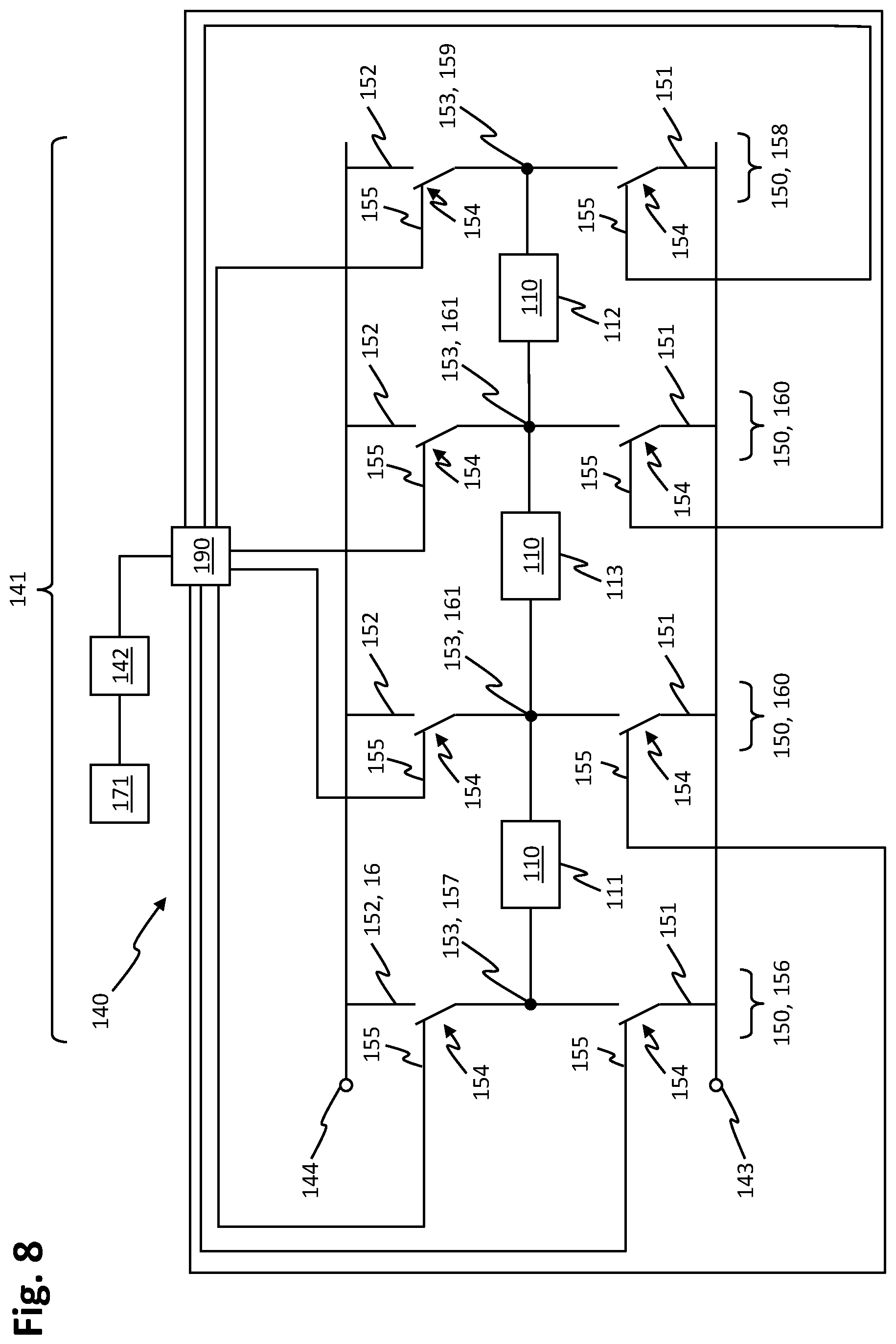 Patent US12316254 Figure 8 – Stator module for a linear transport system