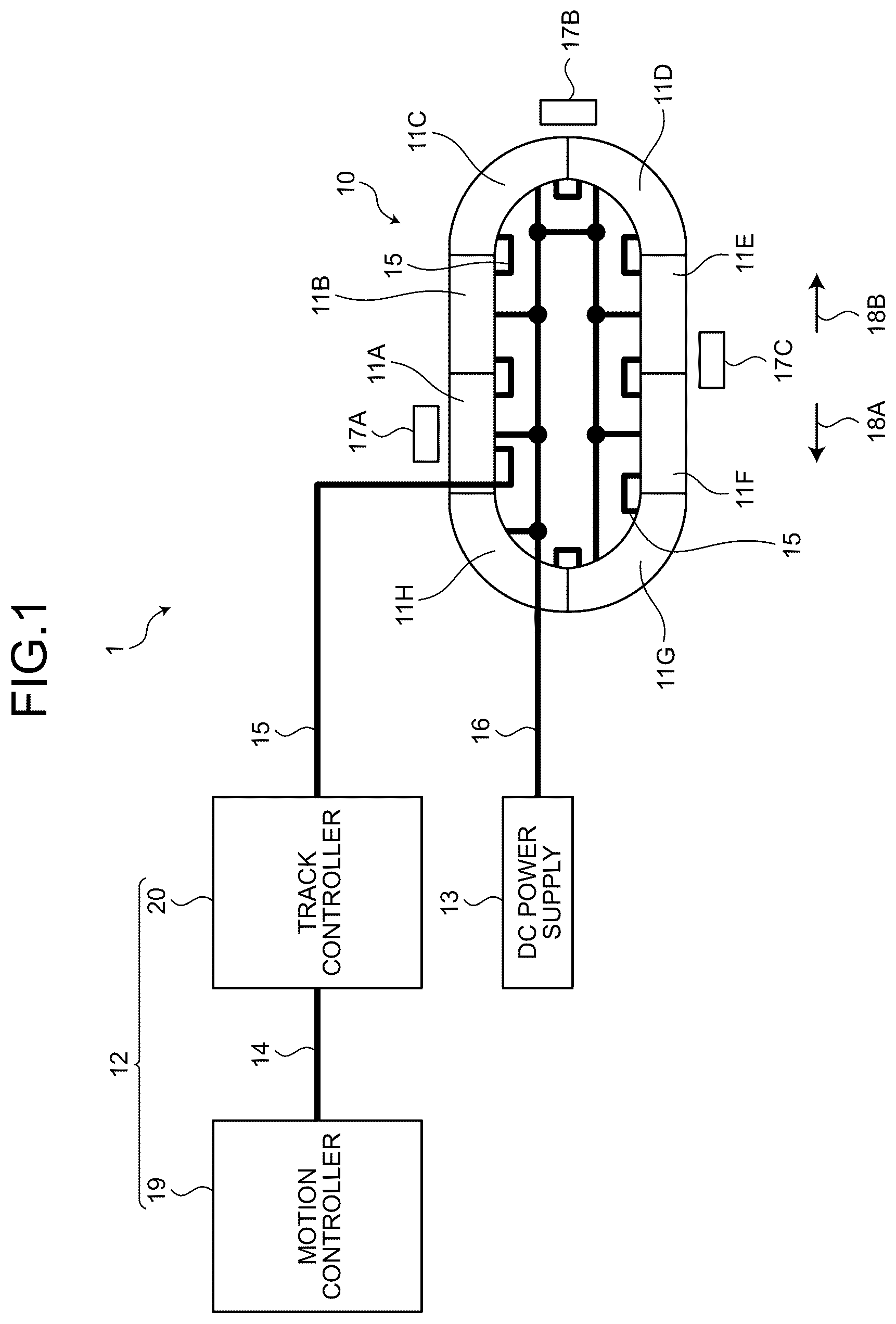 Patent US12316255 Figure 1 – Conveyance system