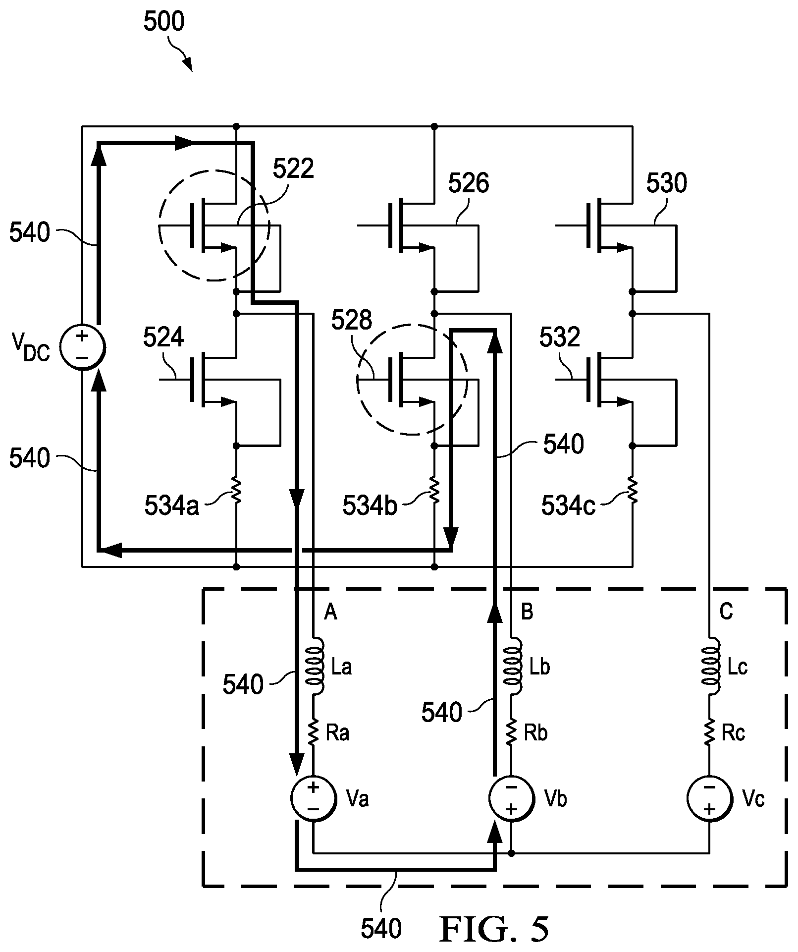 Patent US12316259 Figure 5 – Fast deceleration of PMSM and BLDC motors using recirculation braking