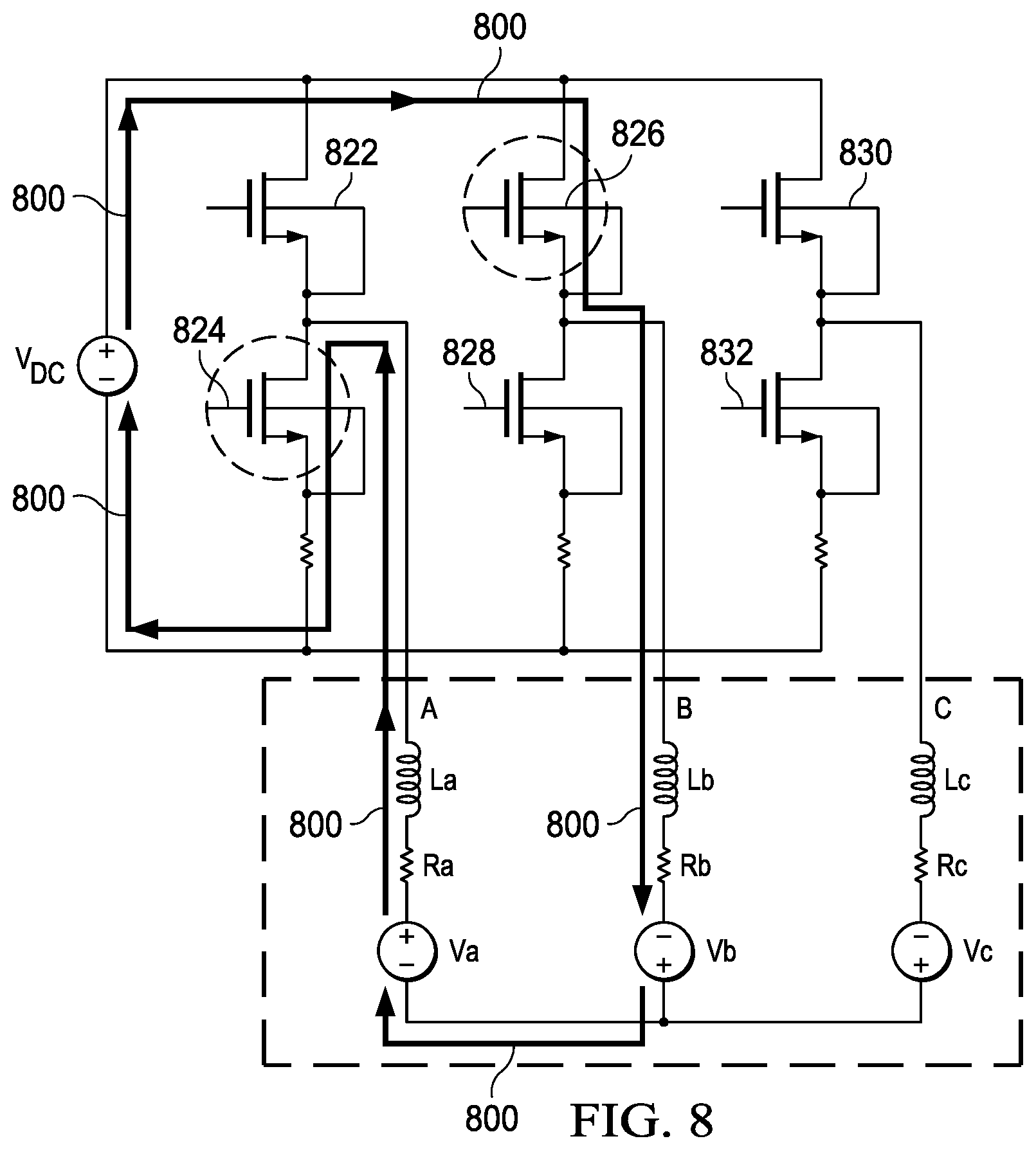 Patent US12316259 Figure 8 – Fast deceleration of PMSM and BLDC motors using recirculation braking