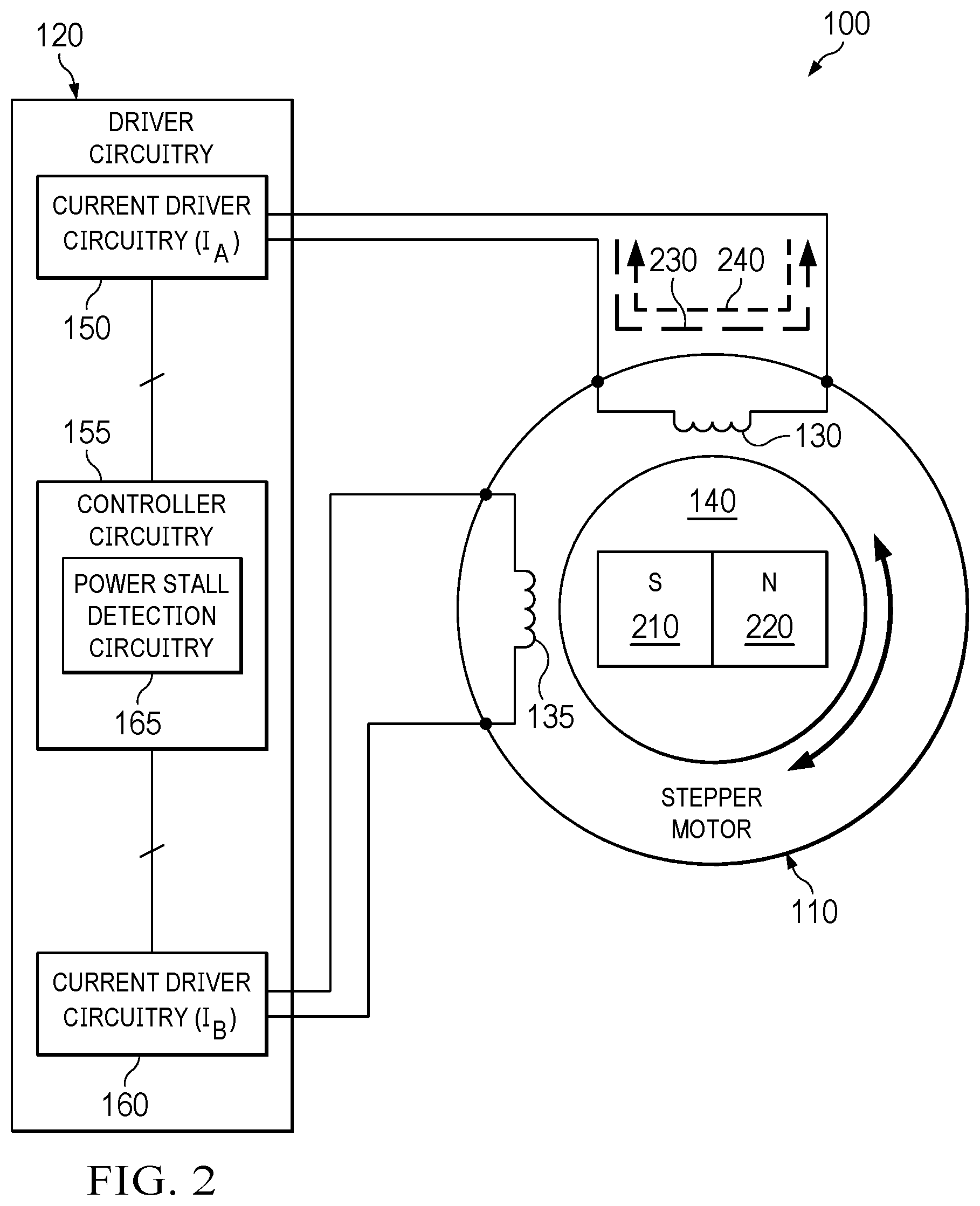 Patent US12316266 Figure 2 – Methods and apparatus to detect a stall of a stepper motor
