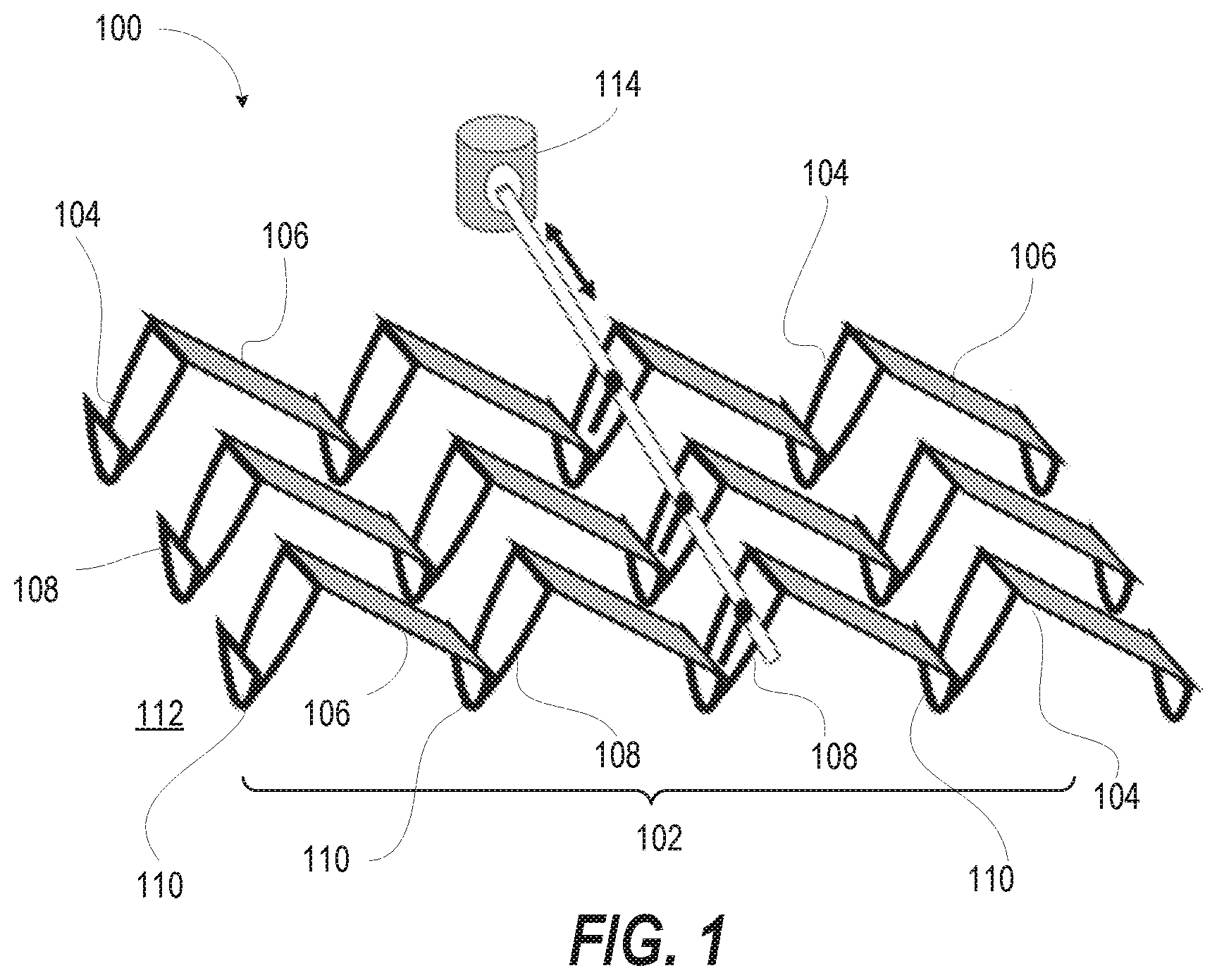 Patent US12316269 Figure 1 – Rocking solar panel sun tracking mounting system