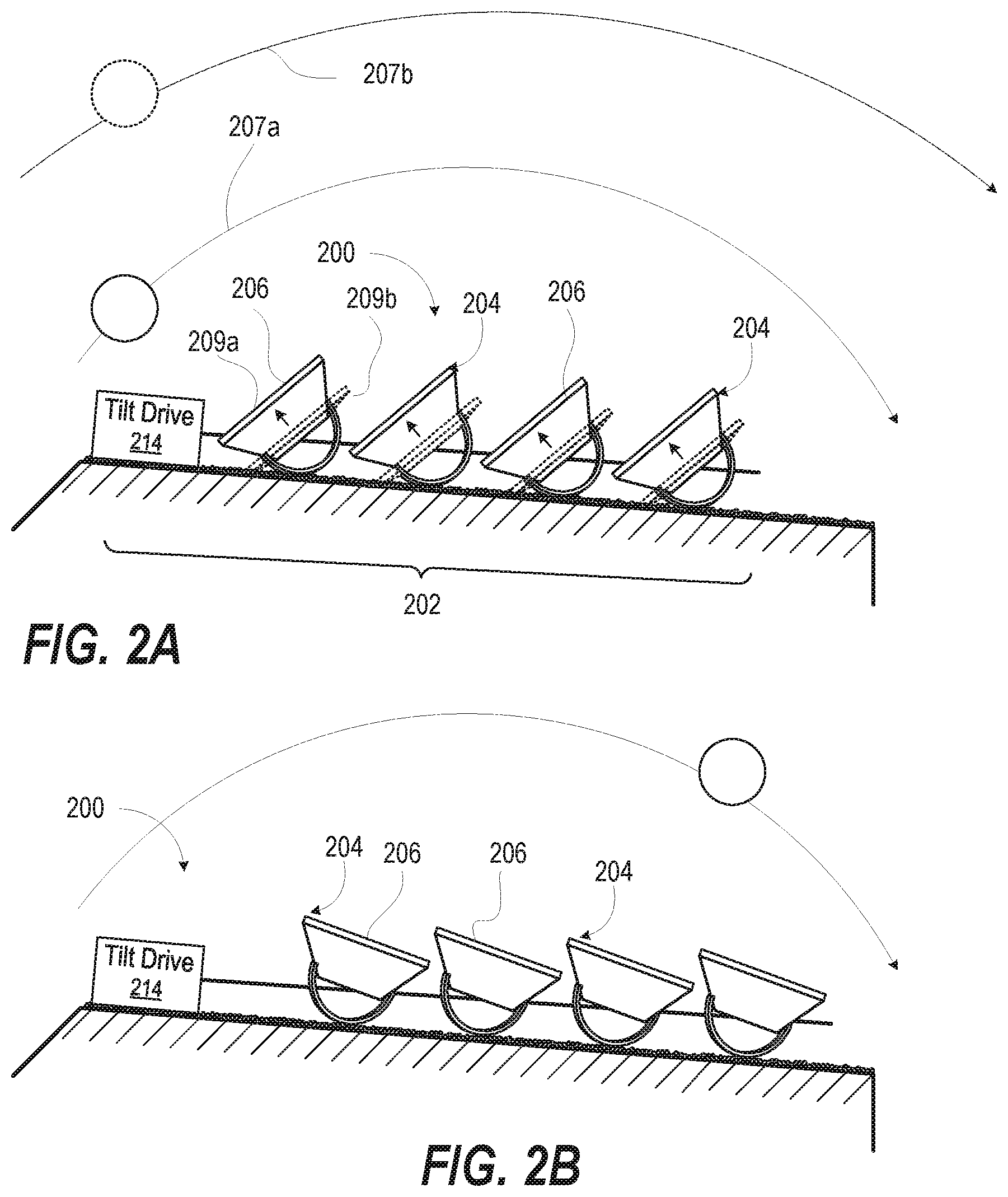 Patent US12316269 Figure 2 – Rocking solar panel sun tracking mounting system
