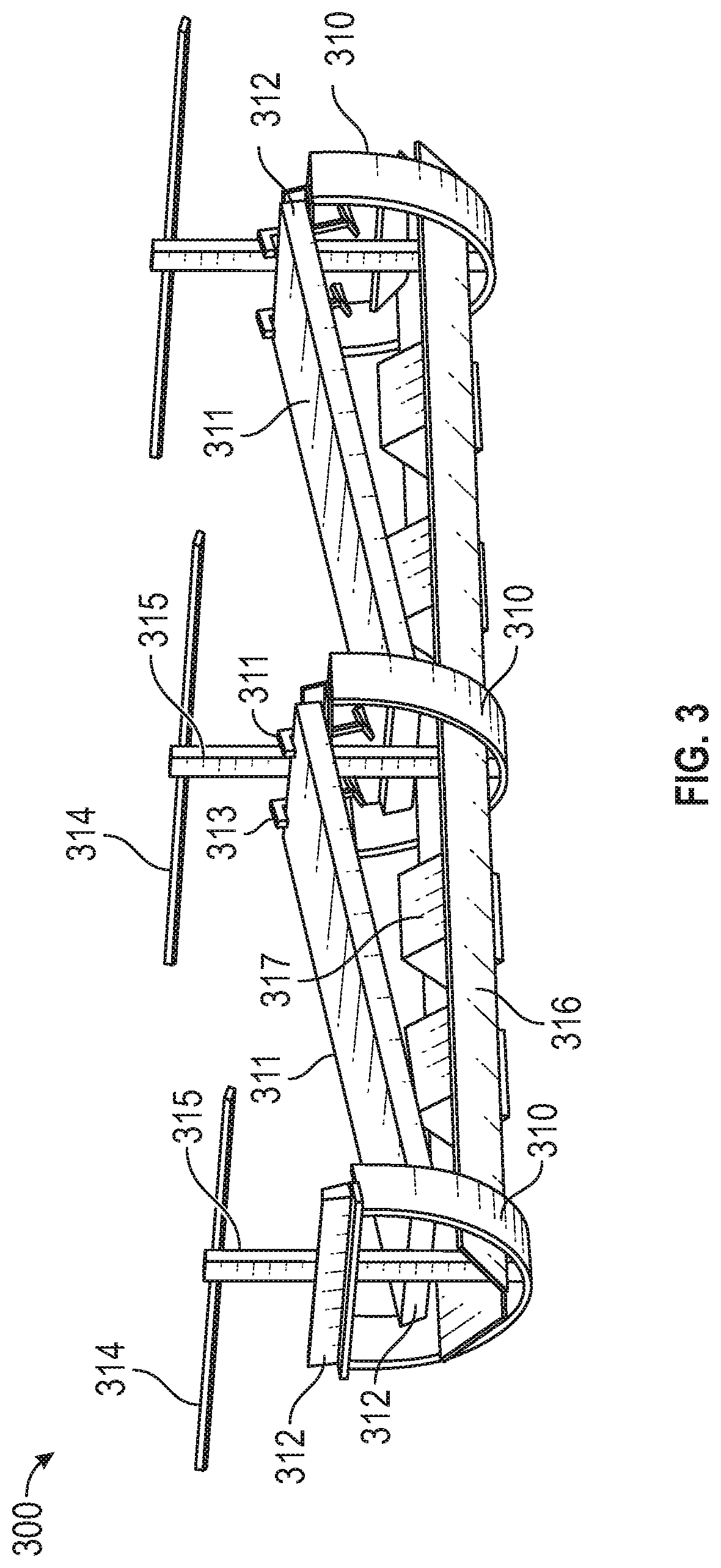 Patent US12316269 Figure 3 – Rocking solar panel sun tracking mounting system