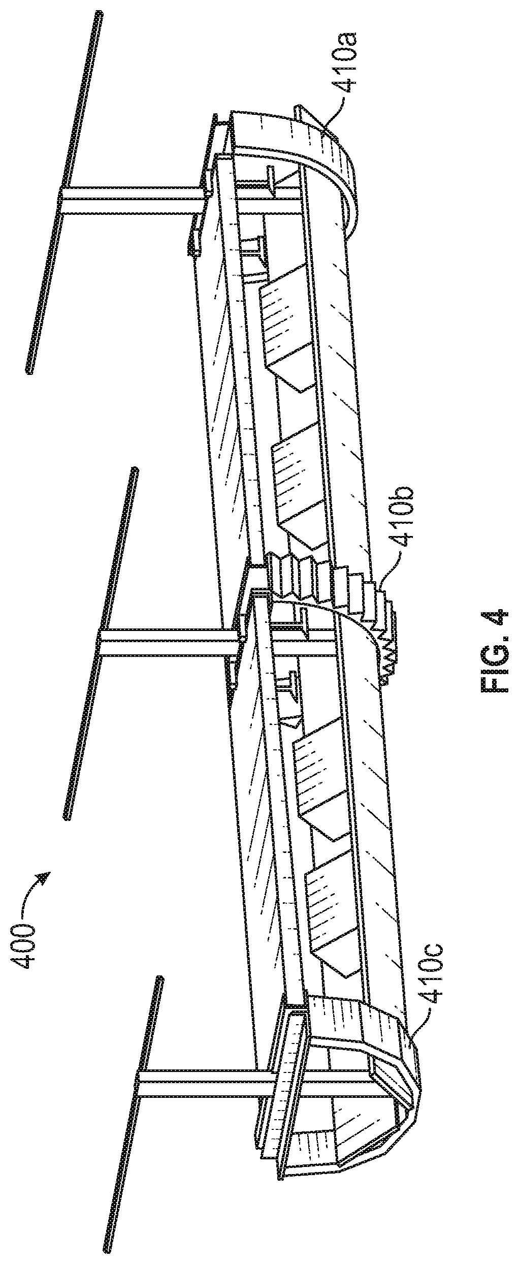 Patent US12316269 Figure 4 – Rocking solar panel sun tracking mounting system