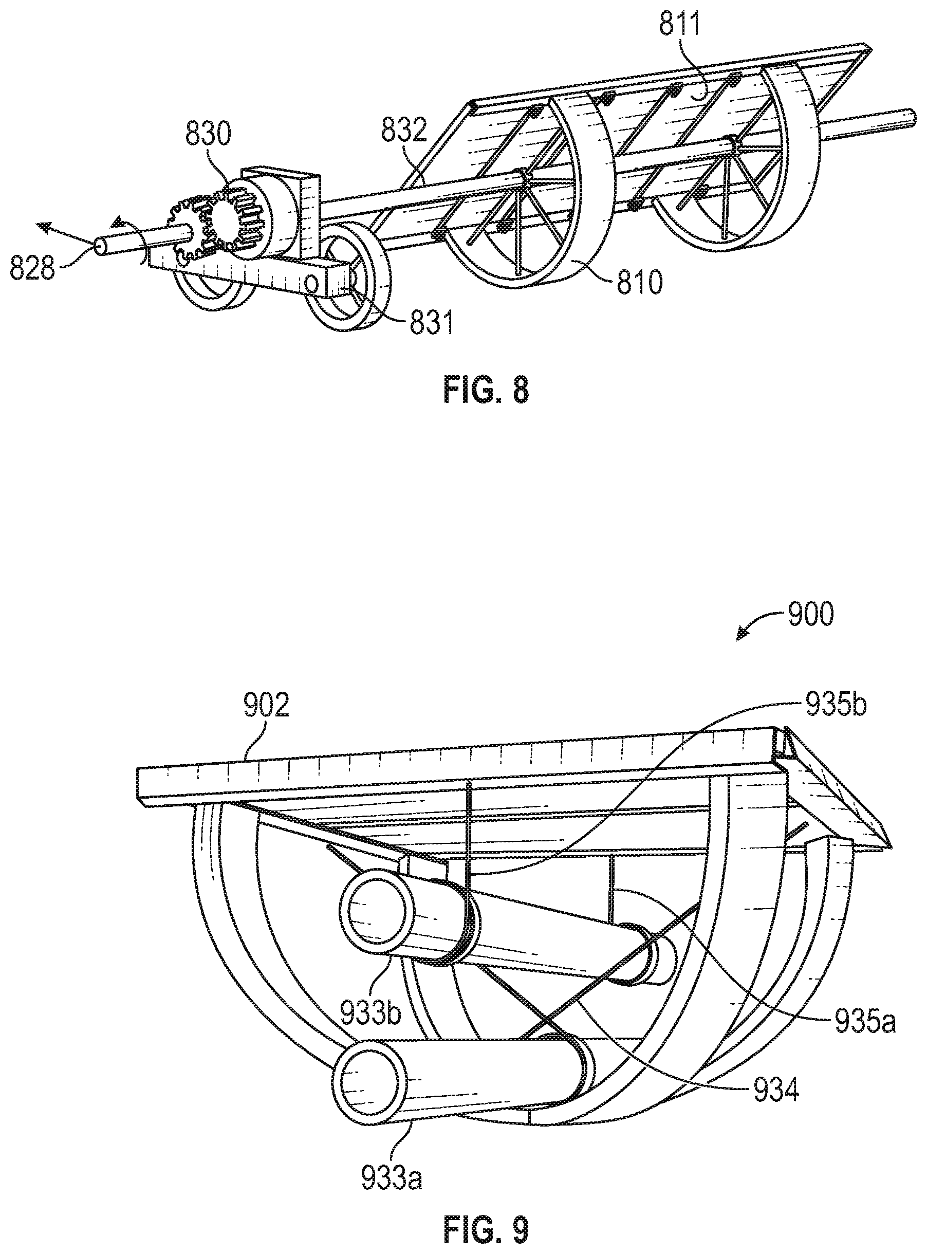 Patent US12316269 Figure 8 – Rocking solar panel sun tracking mounting system