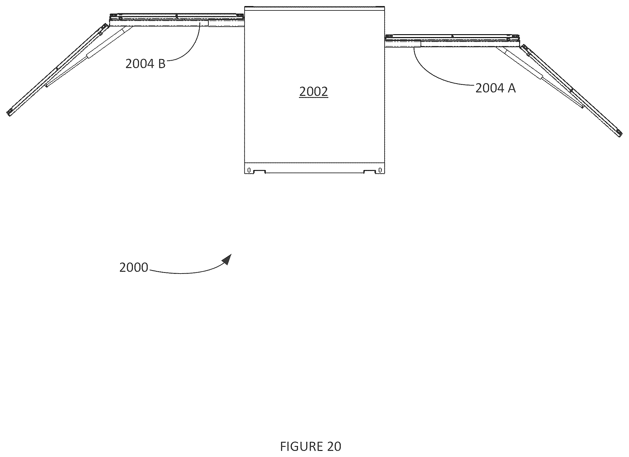 Patent US12316270 Figure 18 – Solar axis tracking system for portable container unit with retractable photovoltaic solar panels
