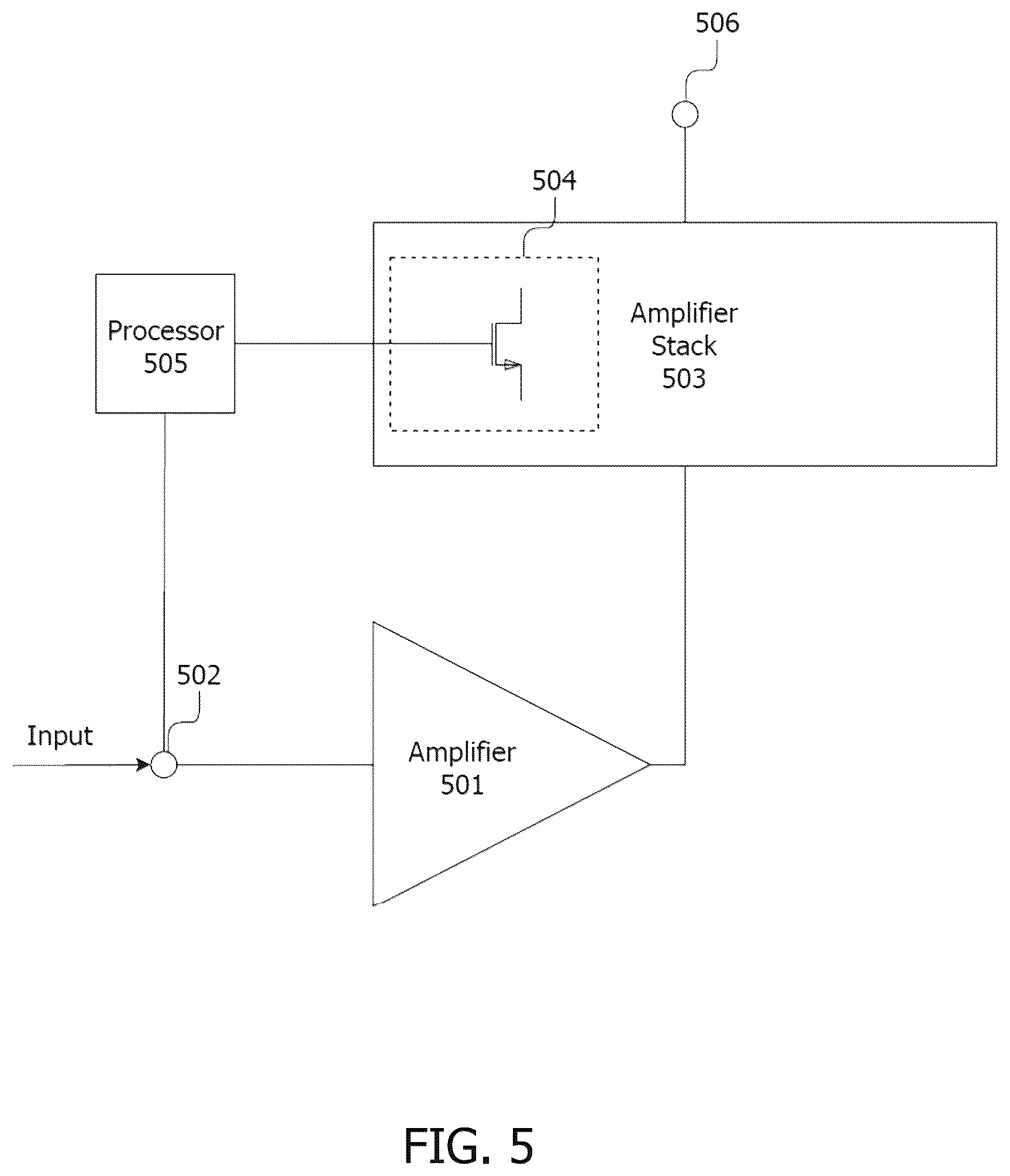 Patent US12316279 Figure 3 – Amplifier circuit with an envelope enhancement