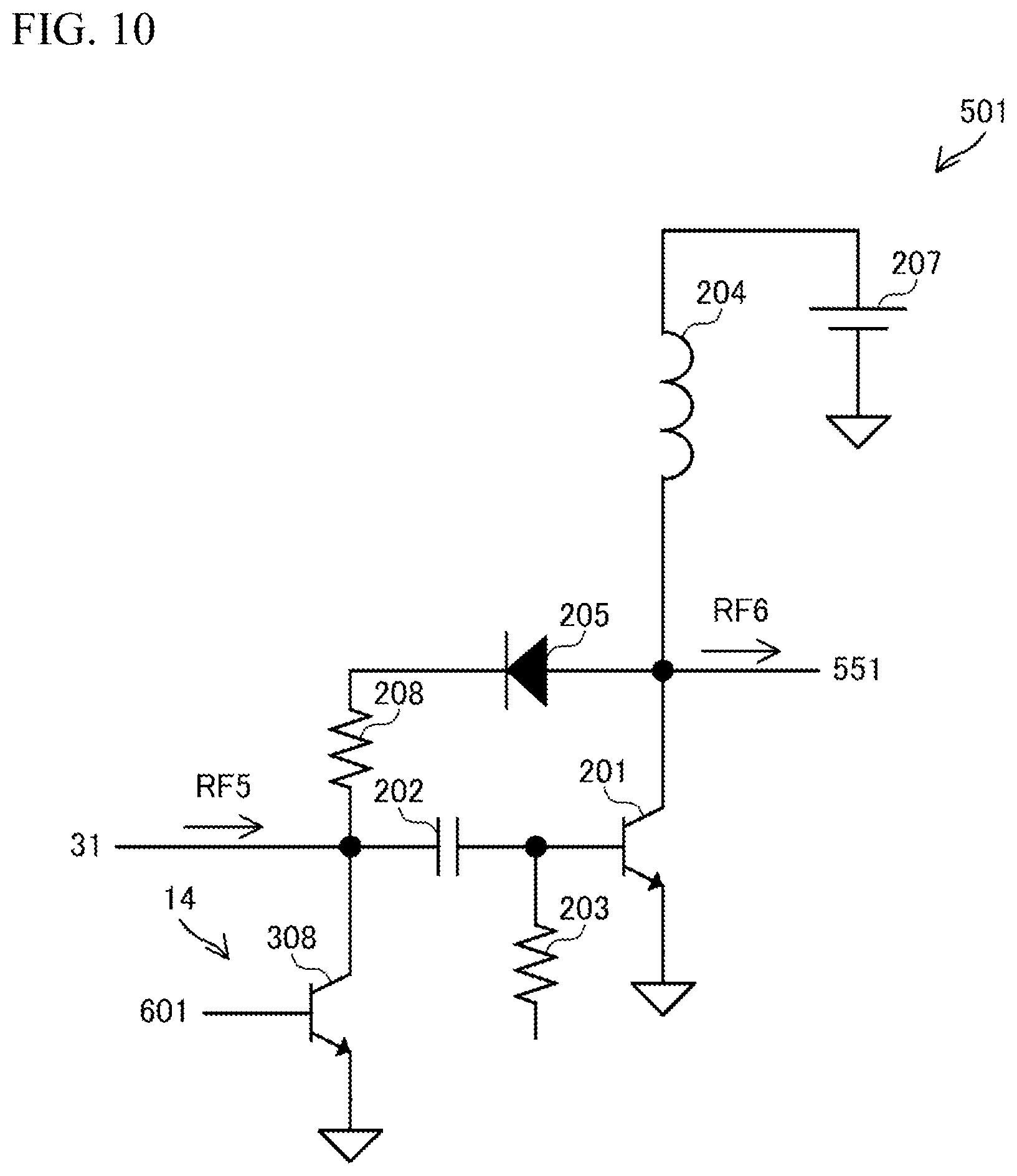 Patent US12316280 Figure 10 – Power amplifier circuit, doherty amplifier circuit, multistage amplifier circuit, and power amplifier apparatus