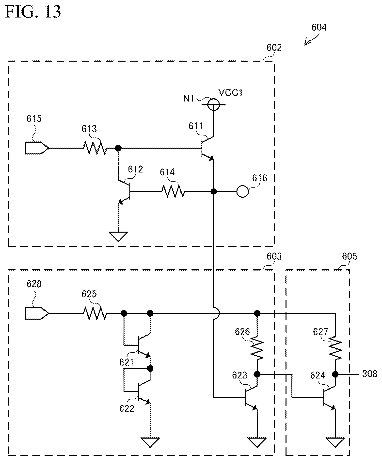 Patent US12316280 Figure 13 – Power amplifier circuit, doherty amplifier circuit, multistage amplifier circuit, and power amplifier apparatus