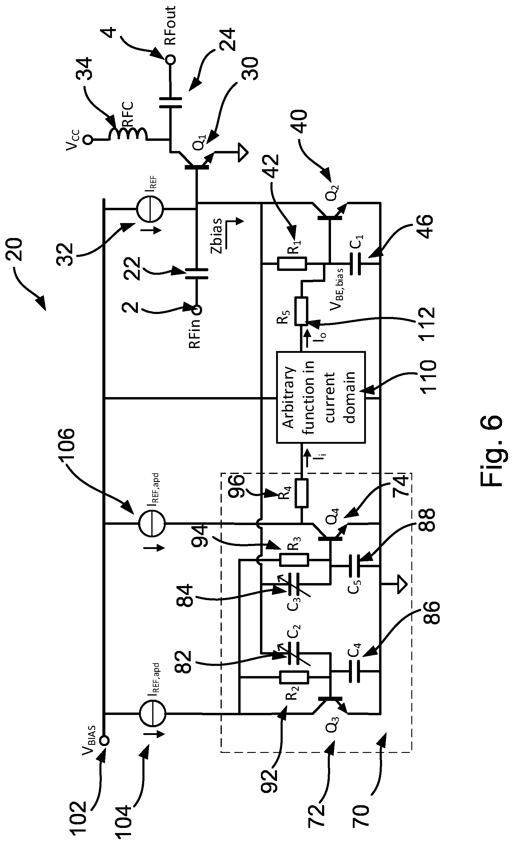 Patent US12316283 Figure 5 – Analog amplitude pre-distortion circuit and method