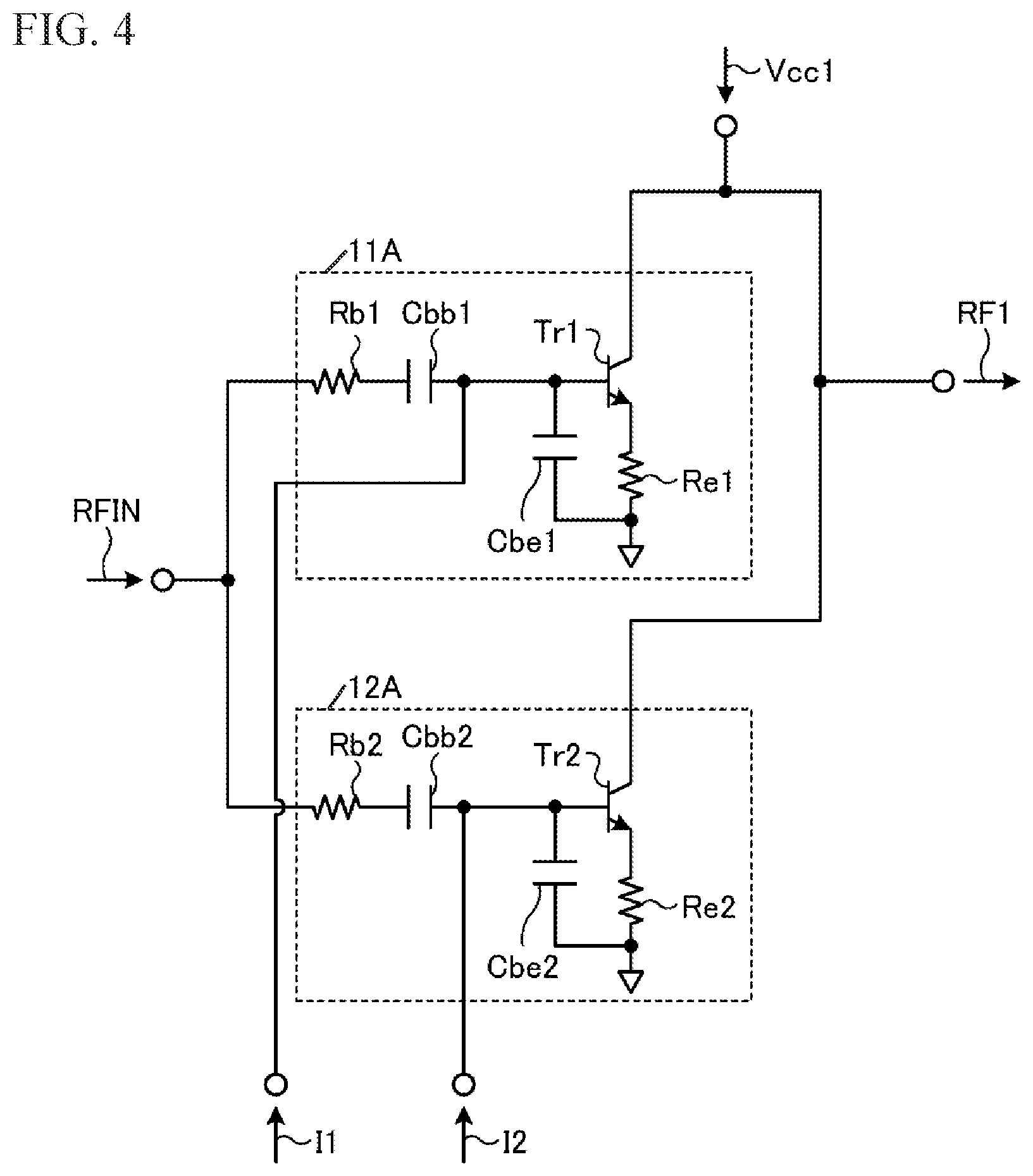 Patent US12316289 Figure 4 – Power amplifying circuit