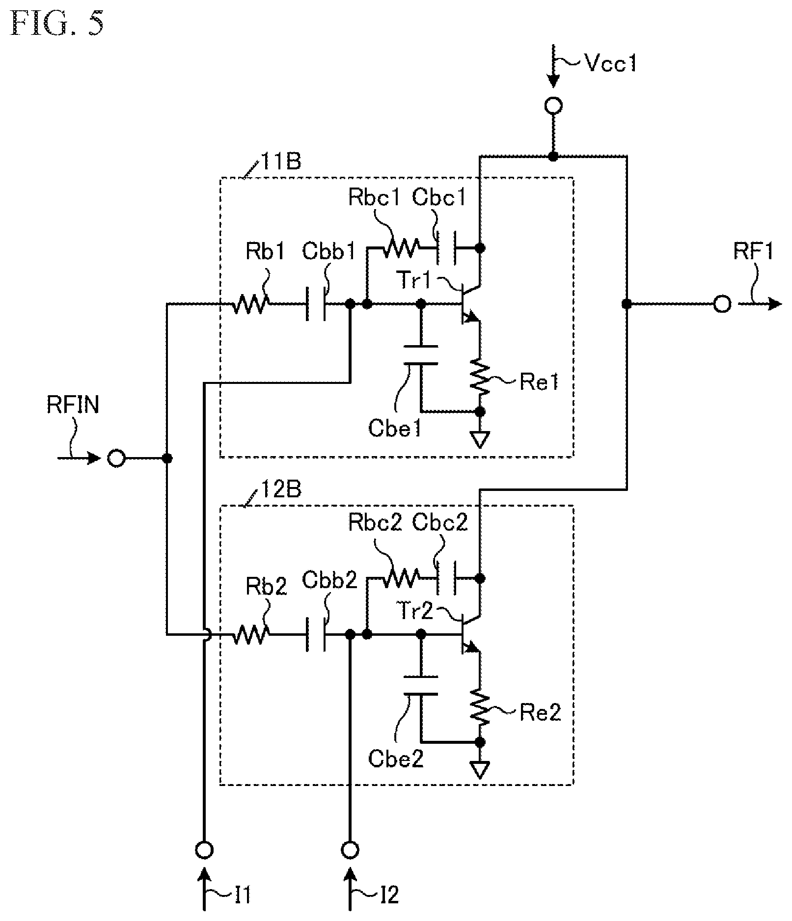 Patent US12316289 Figure 5 – Power amplifying circuit