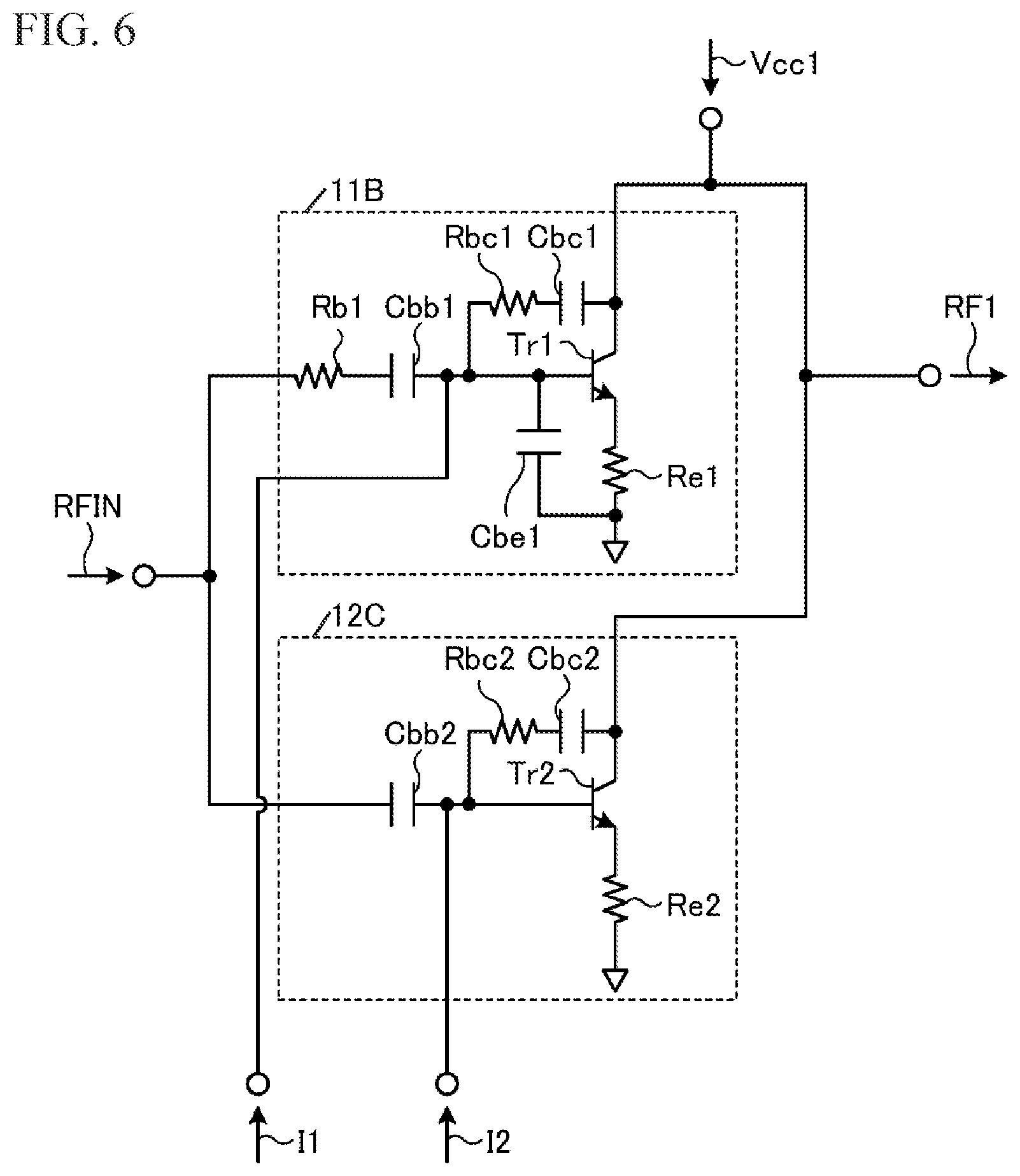 Patent US12316289 Figure 6 – Power amplifying circuit