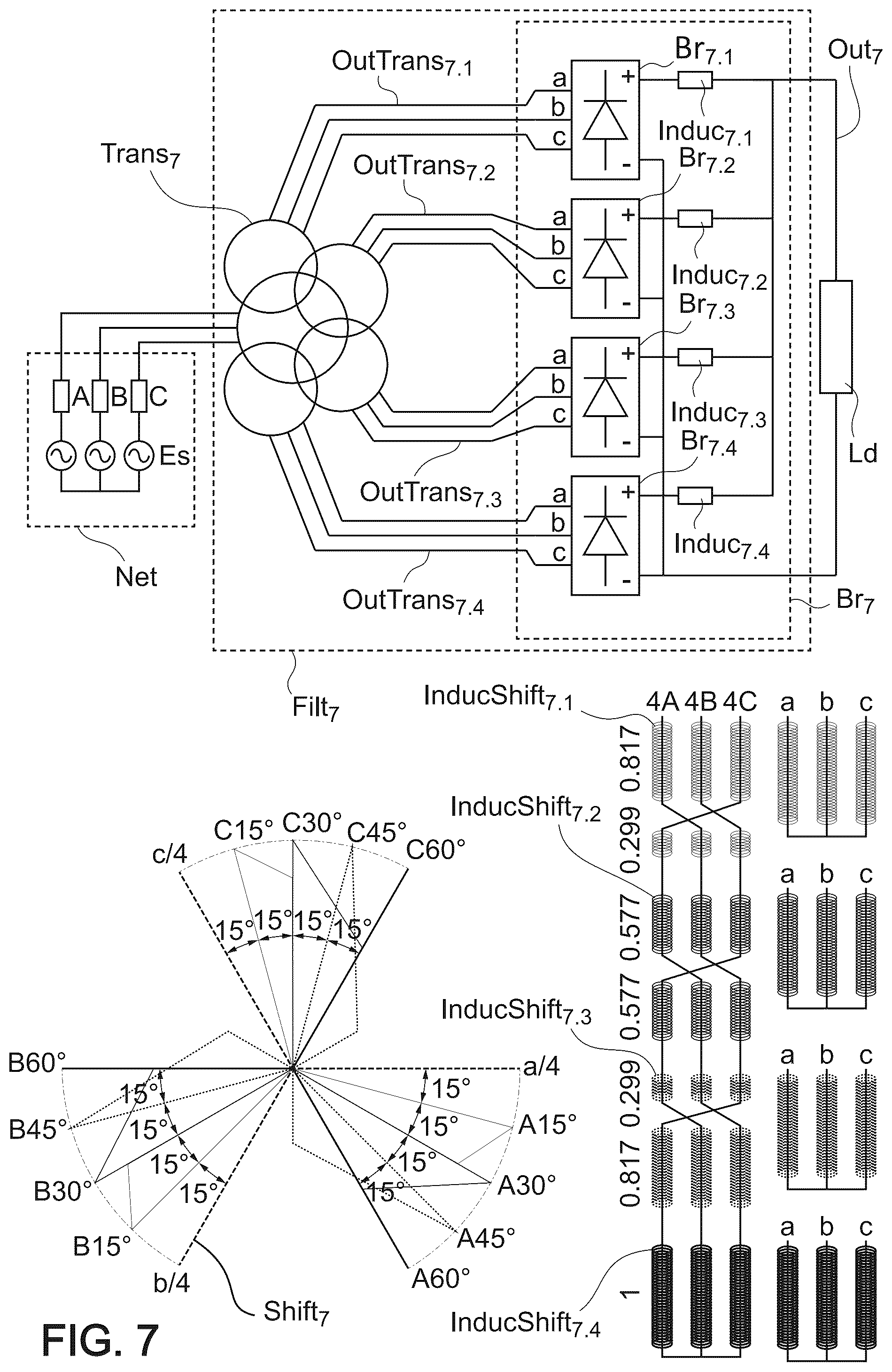 Patent US12316294 Figure 7 – Harmonic filter with multi-frequency filtering capabilities
