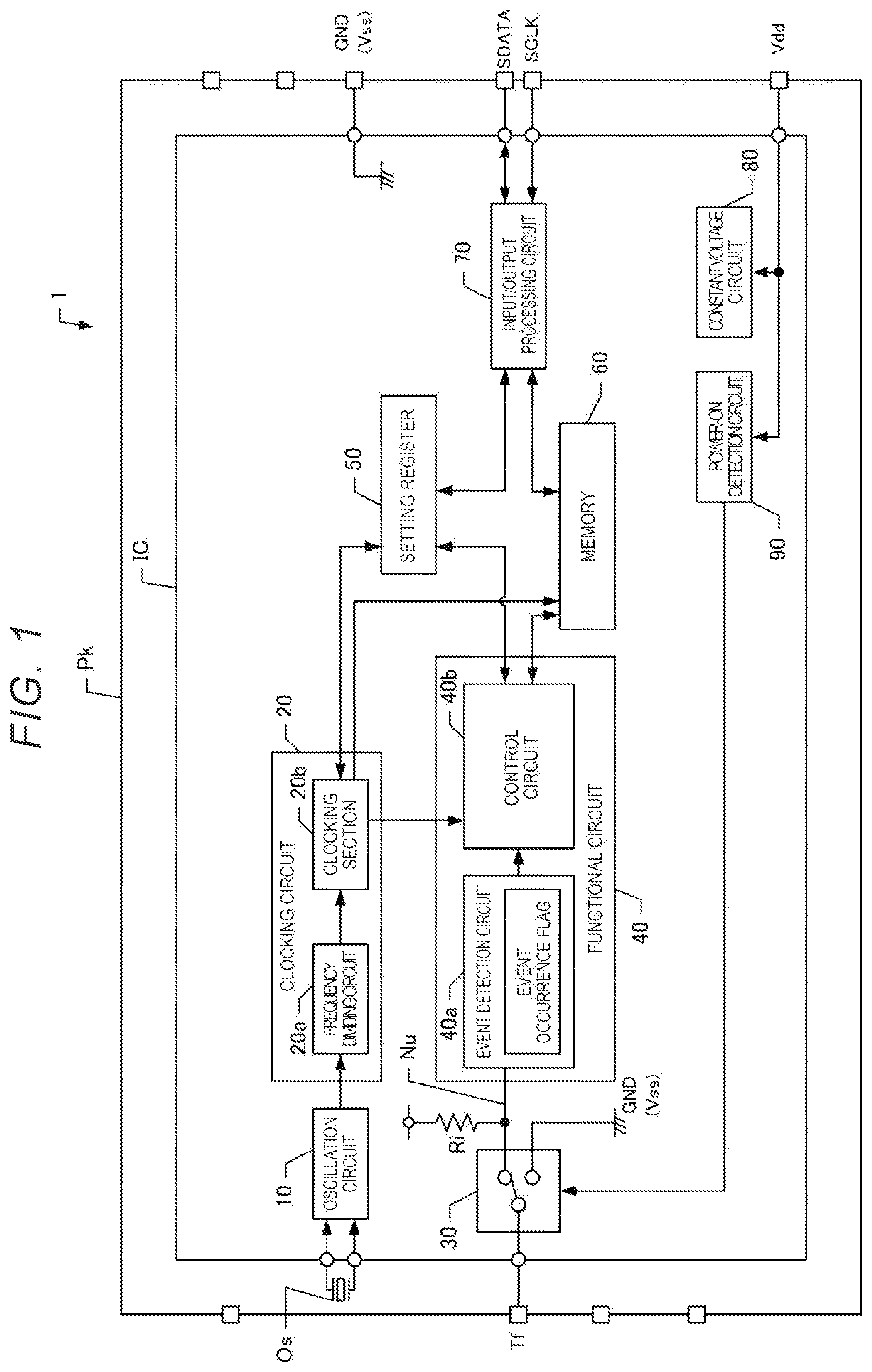 Patent US12316300 Figure 1 – Real-time clock device