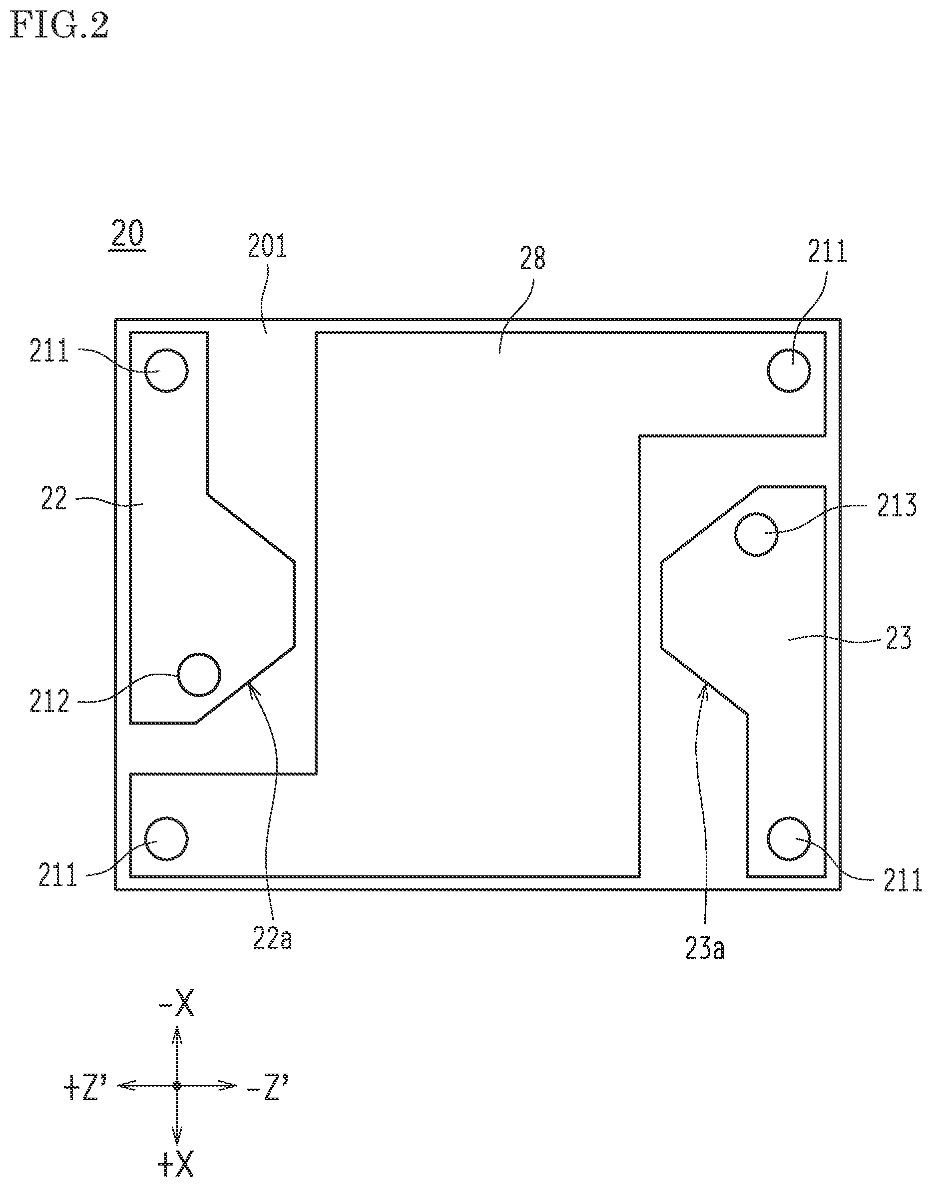 Patent US12316301 Figure 2 – Piezoelectric resonator plate and piezoelectric resonator device