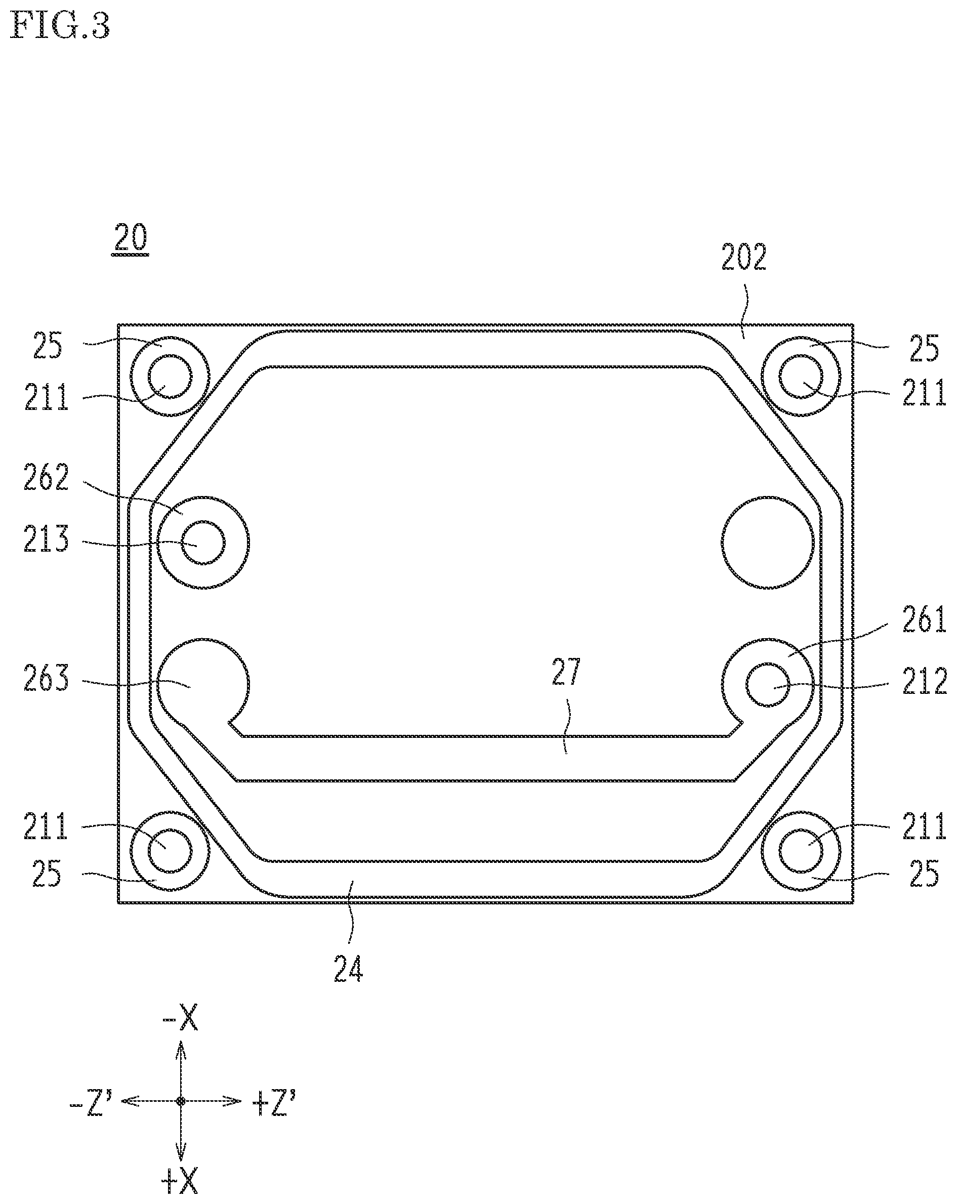Patent US12316301 Figure 3 – Piezoelectric resonator plate and piezoelectric resonator device