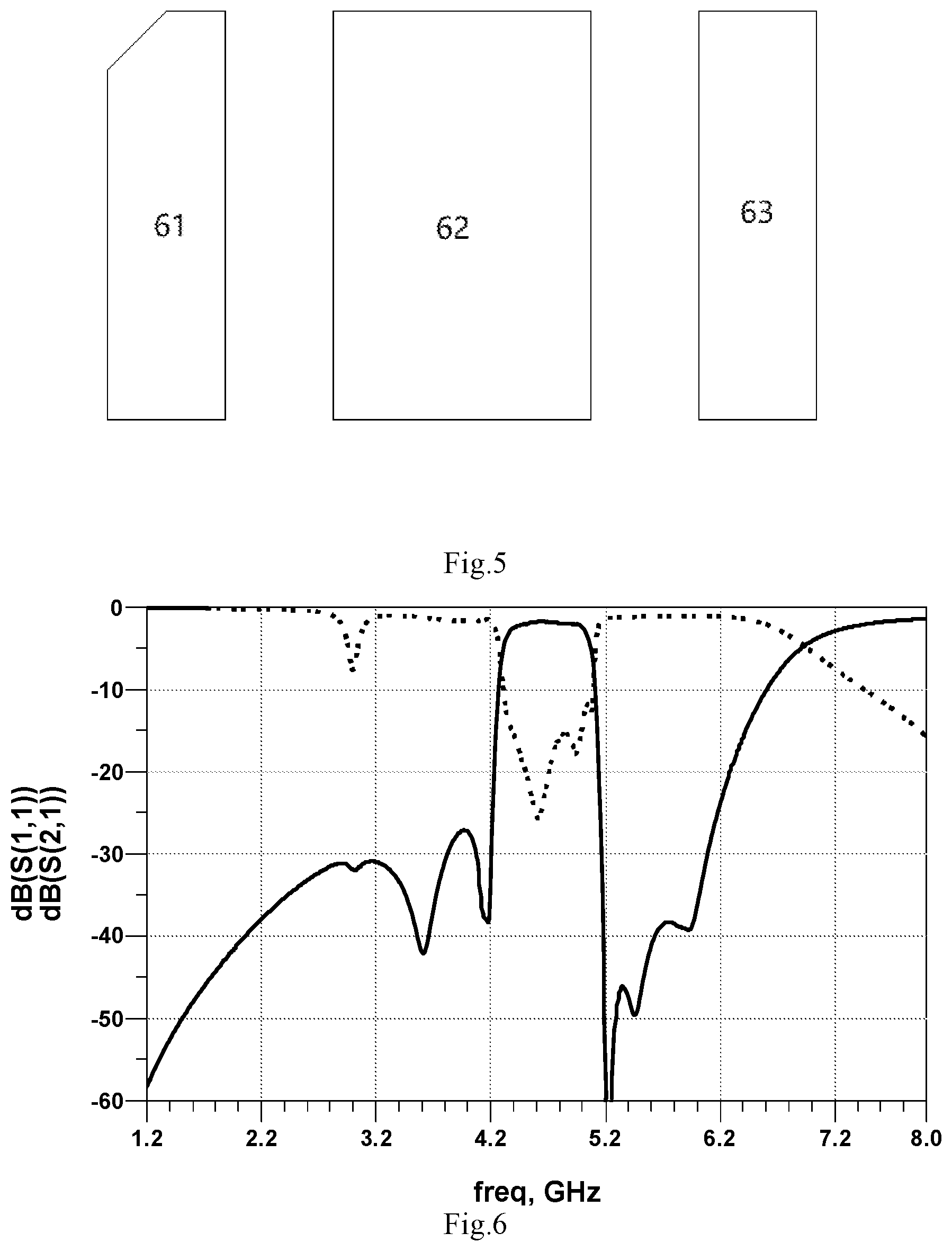 Patent US12316302 Figure 3 – Hybrid band-pass filter with integrated passive device and acoustic resonator