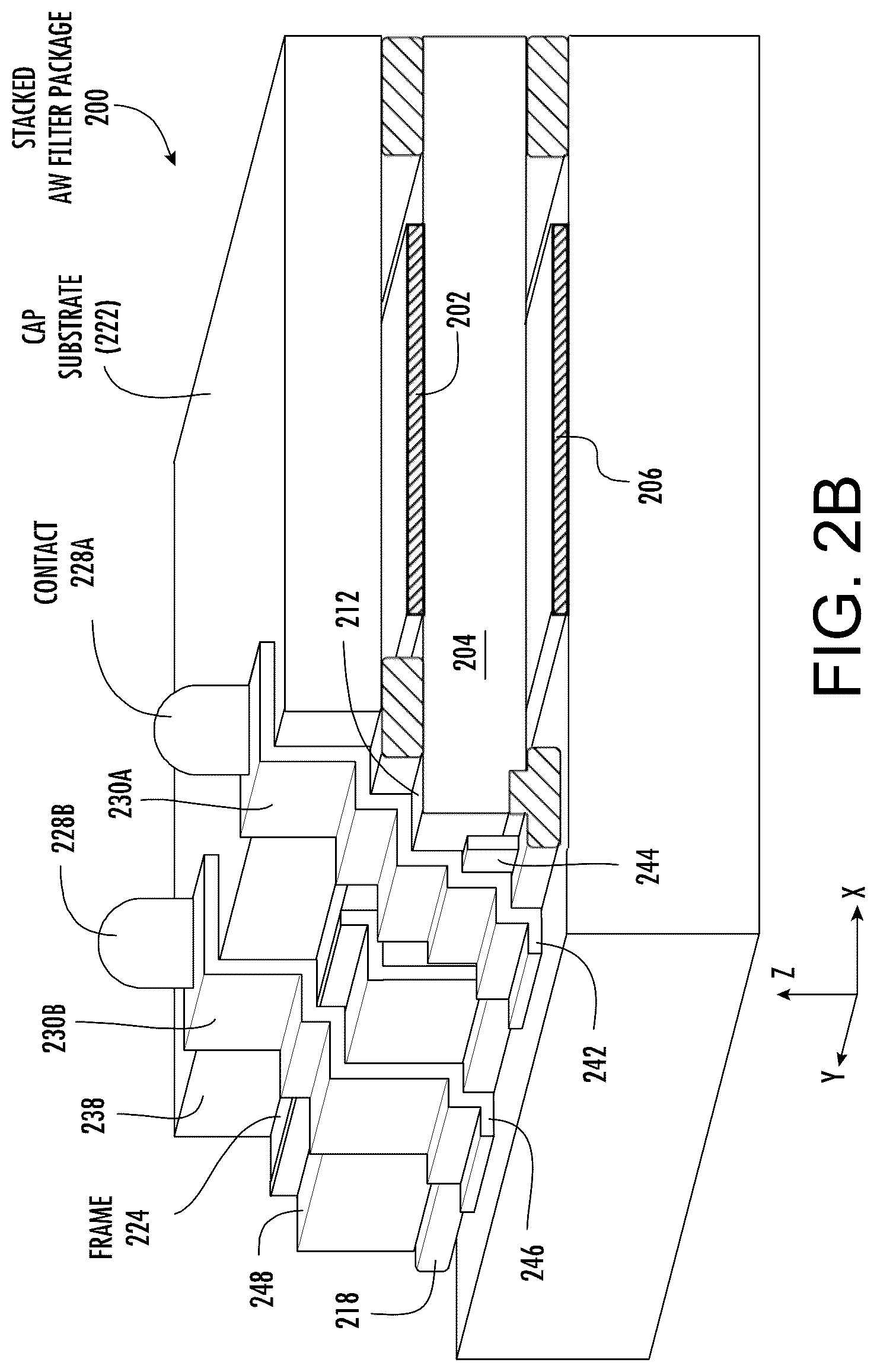 Patent US12316304 Figure 3 – Vertically coupled SAW resonators