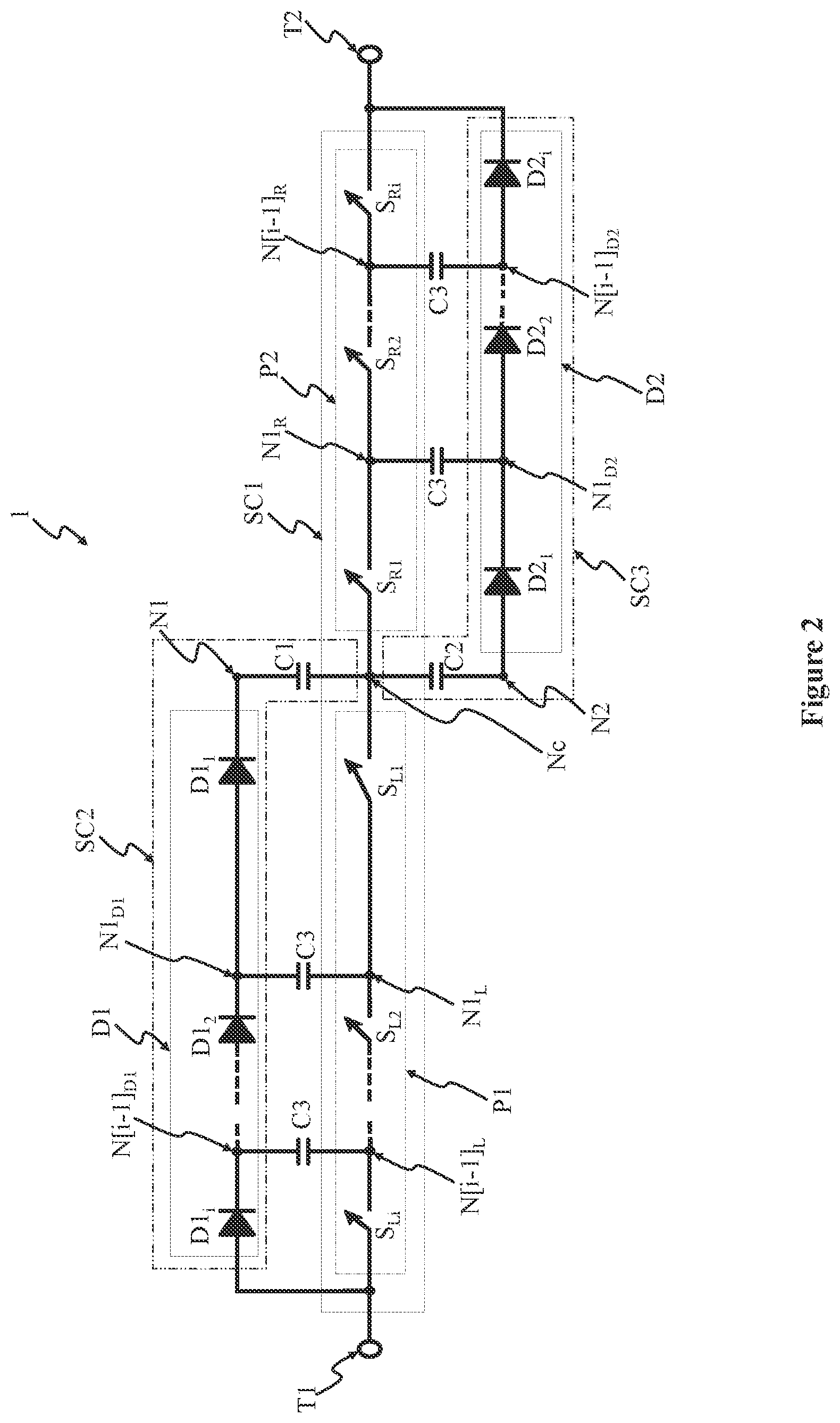 Patent US12316305 Figure 2 – Switch arrangement for a converter