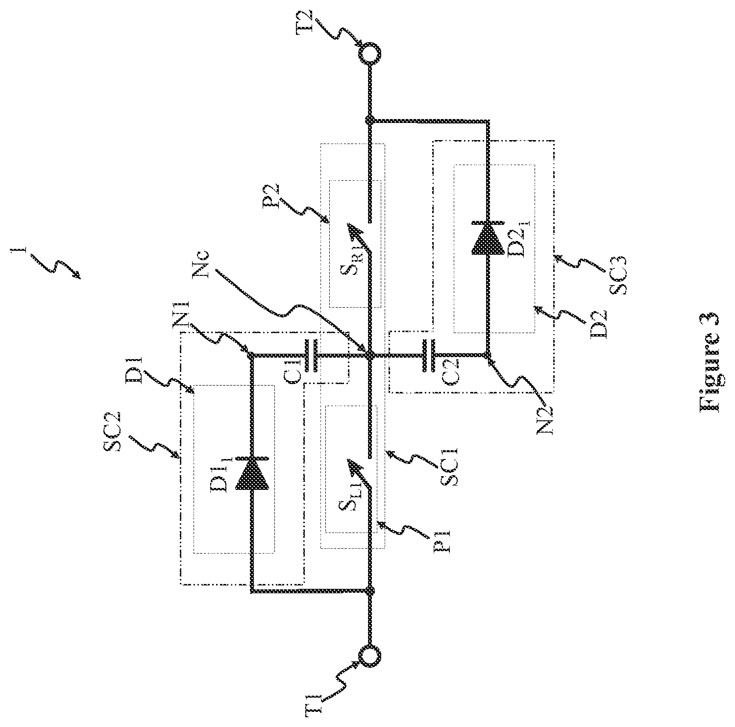 Patent US12316305 Figure 3 – Switch arrangement for a converter