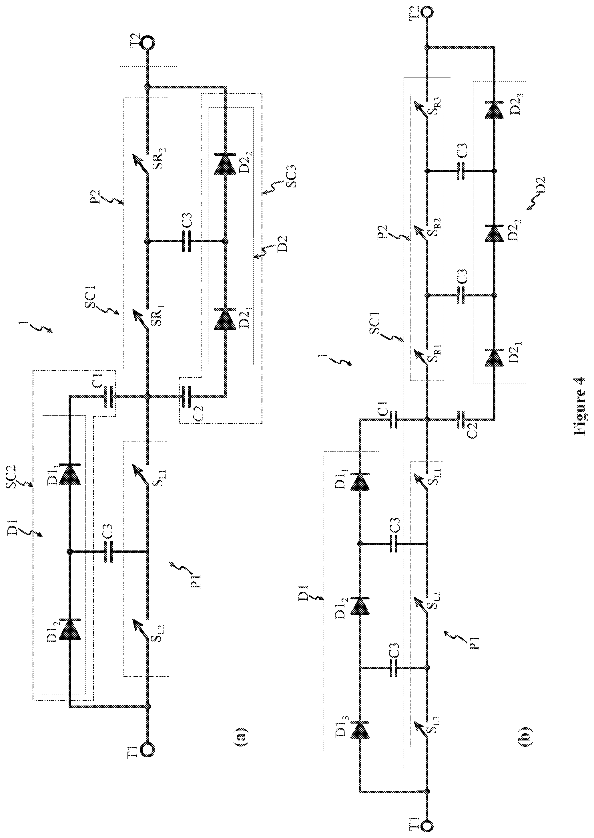 Patent US12316305 Figure 4 – Switch arrangement for a converter