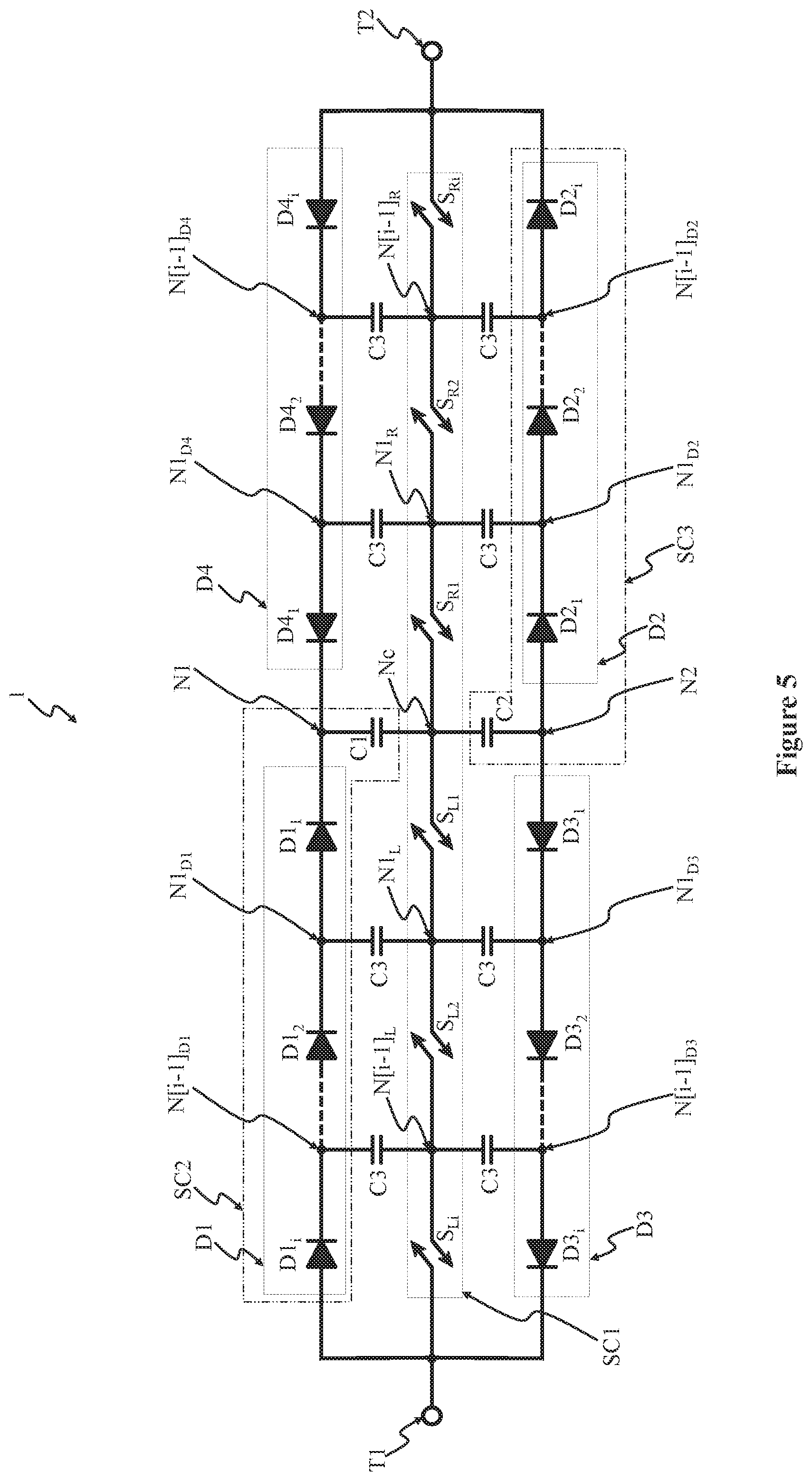 Patent US12316305 Figure 5 – Switch arrangement for a converter