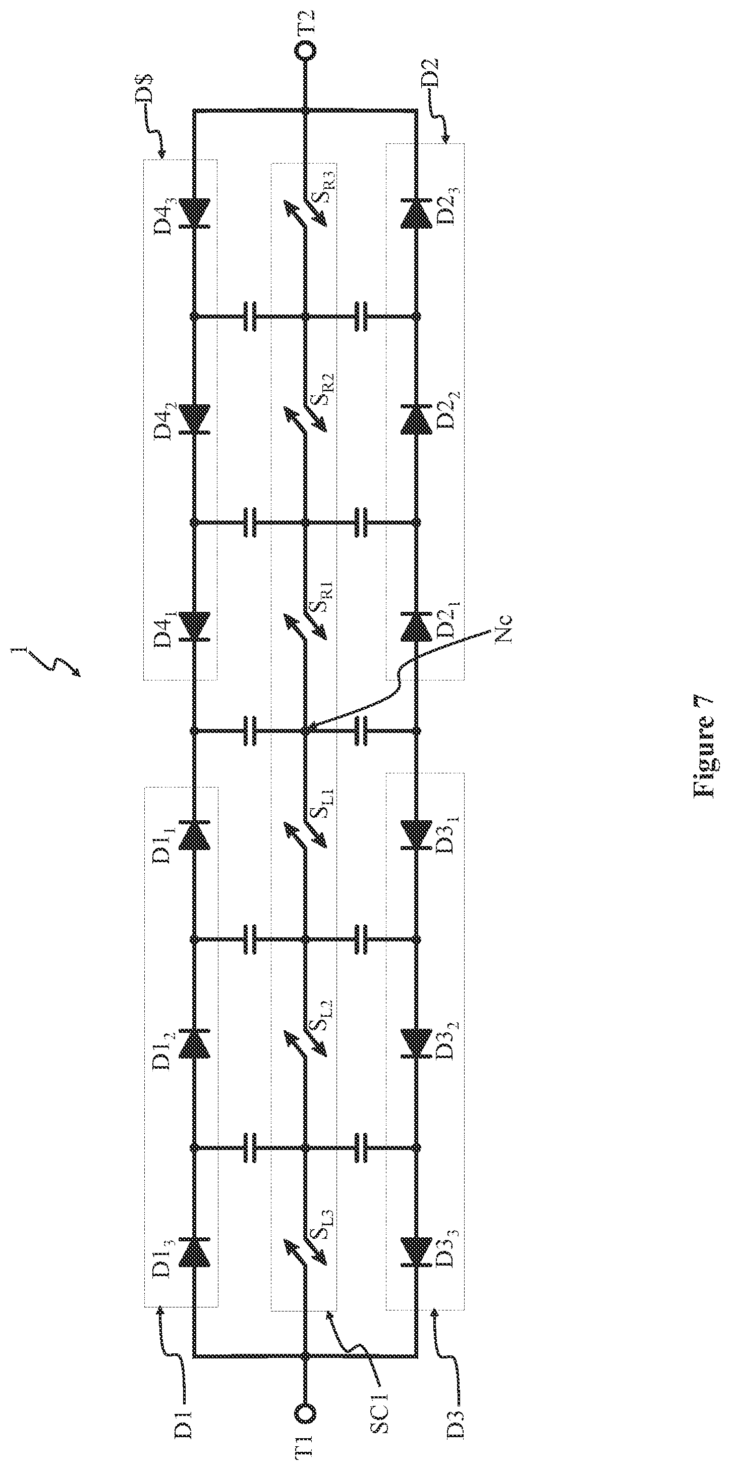 Patent US12316305 Figure 7 – Switch arrangement for a converter