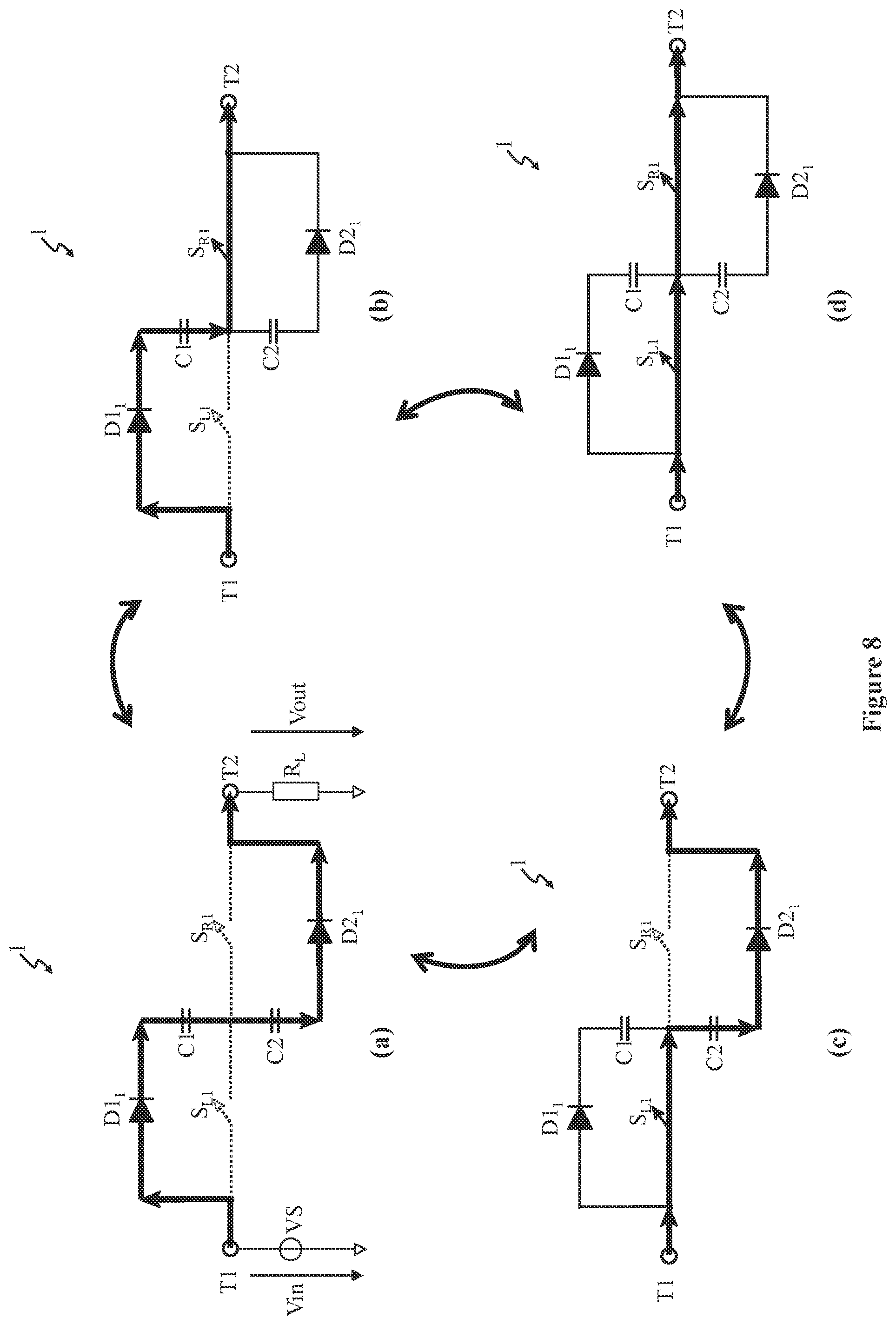 Patent US12316305 Figure 8 – Switch arrangement for a converter