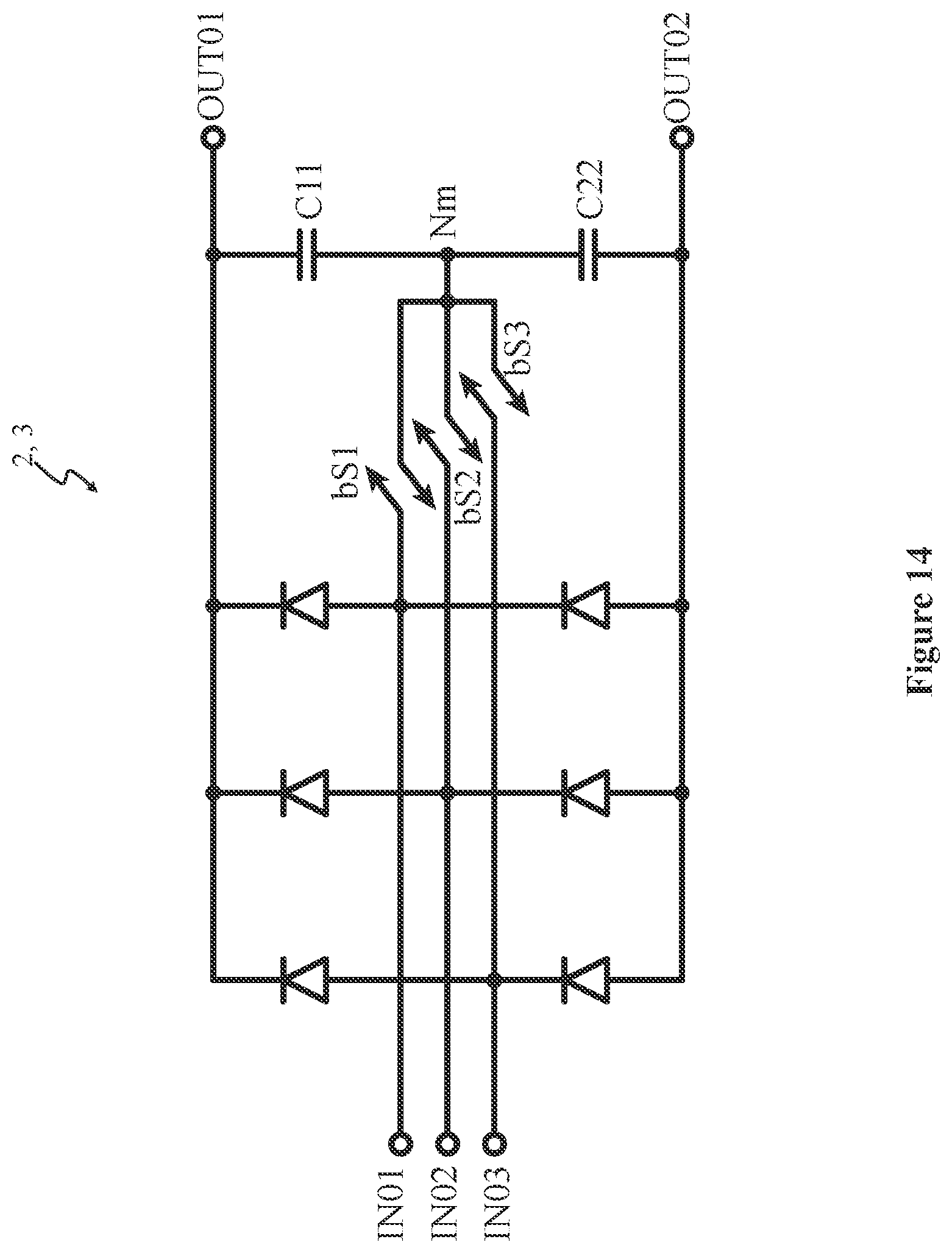 Patent US12316305 Figure 14 – Switch arrangement for a converter