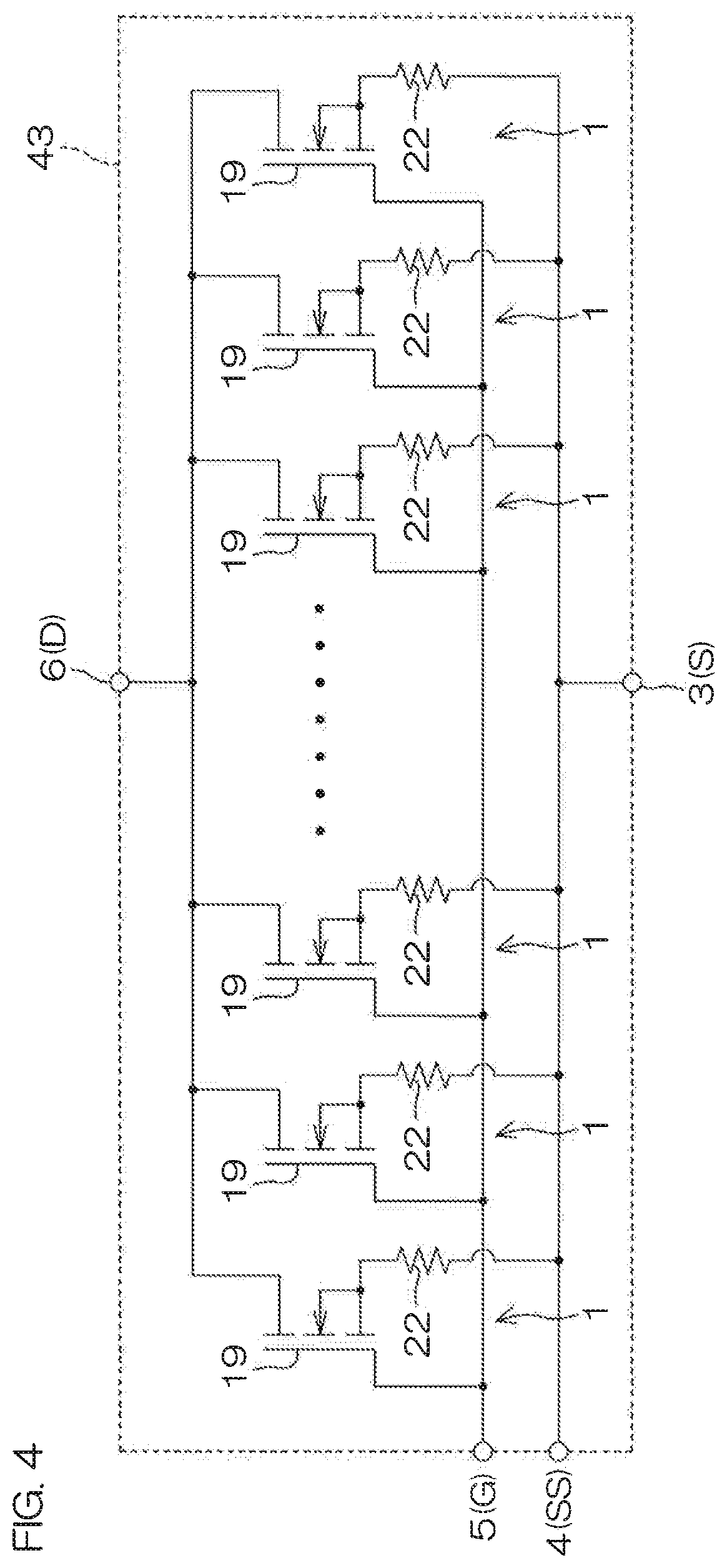 Patent US12316307 Figure 4 – Switching device and electronic circuit