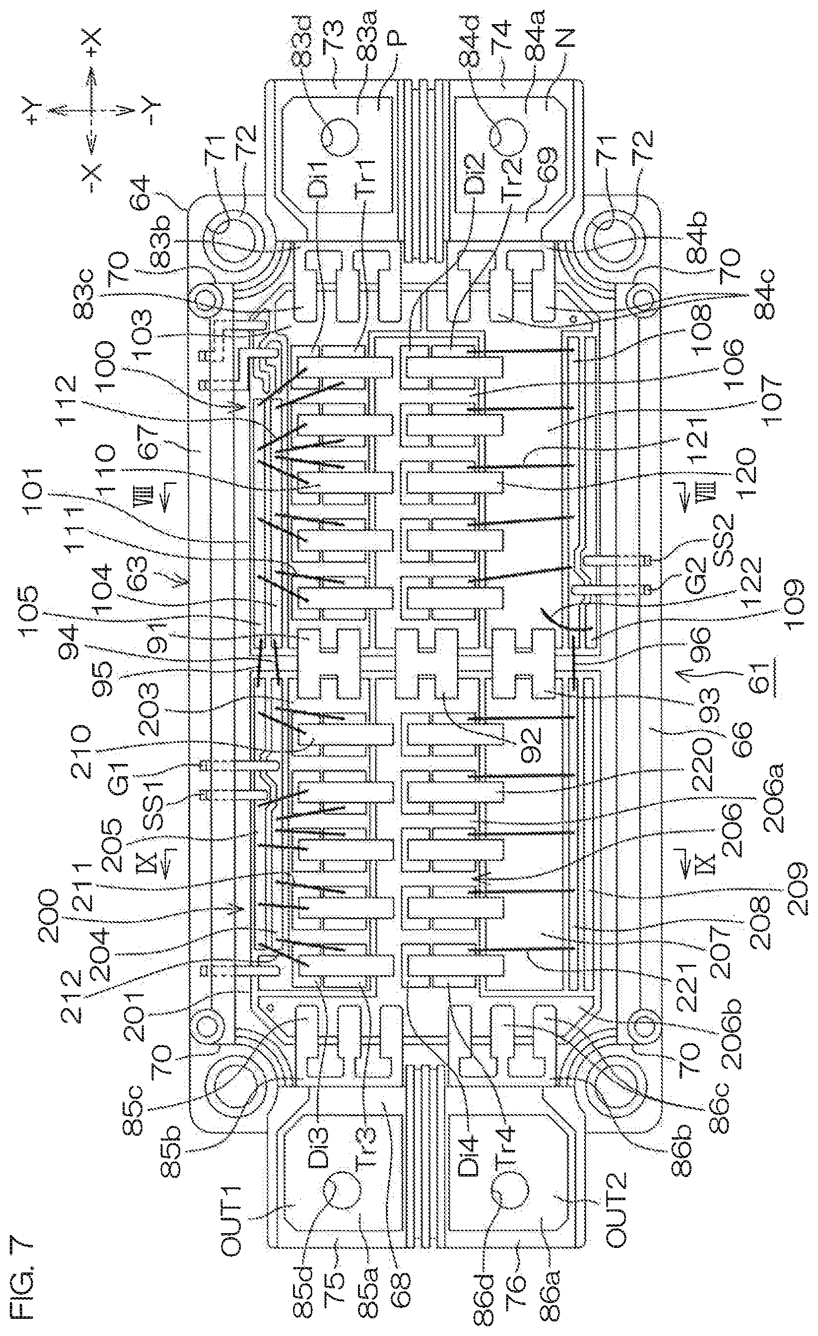 Patent US12316307 Figure 7 – Switching device and electronic circuit