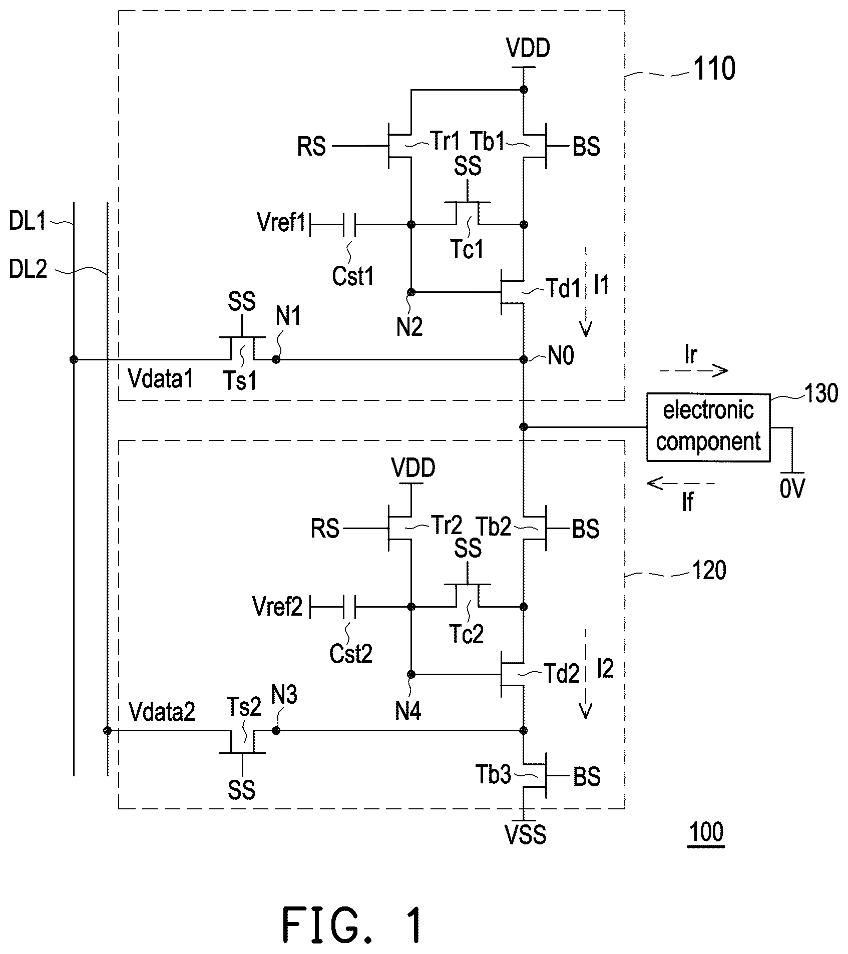 Patent US12316313 Figure 1 – Electronic device