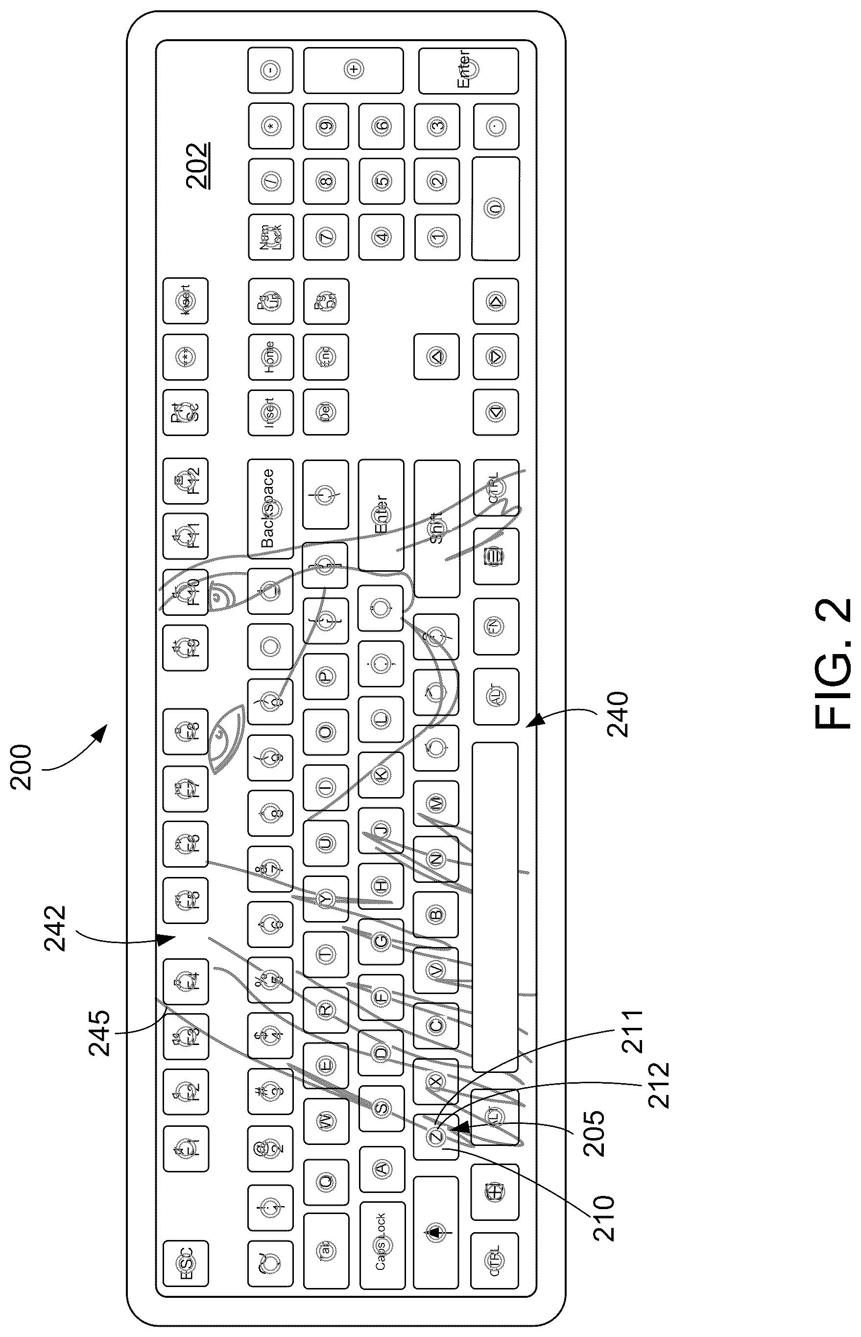 Patent US12316314 Figure 2 – Hall effect keyboard
