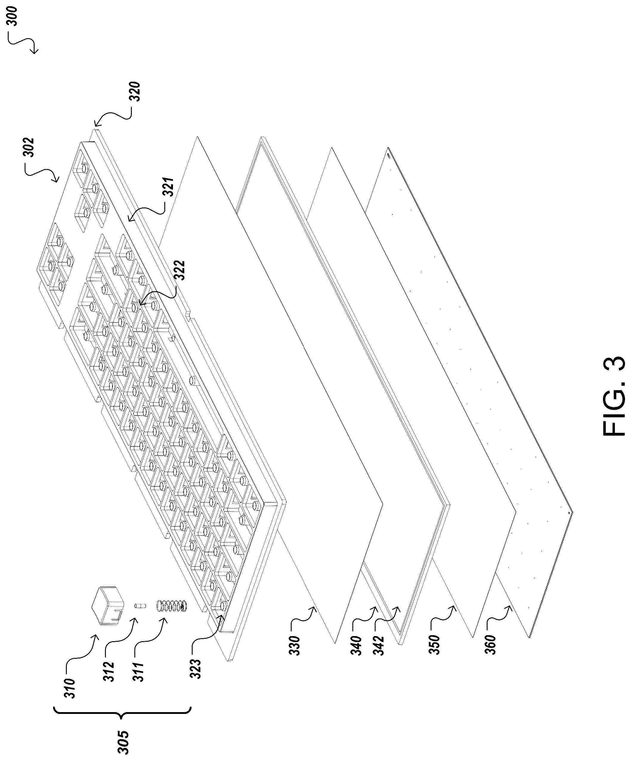 Patent US12316314 Figure 3 – Hall effect keyboard